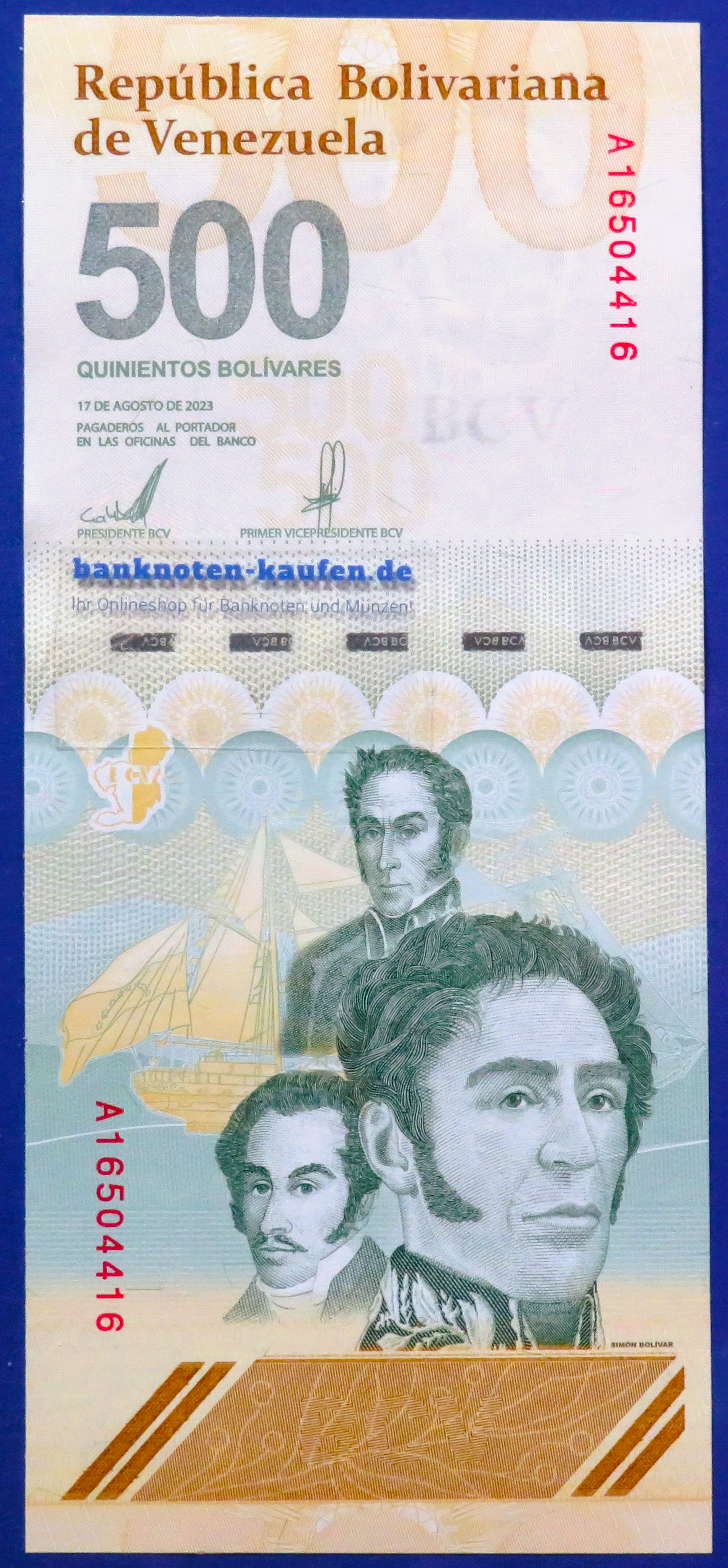 Venezuela, 500 Bolivares Digitales, 2023, about uncirculated (AU), P-121