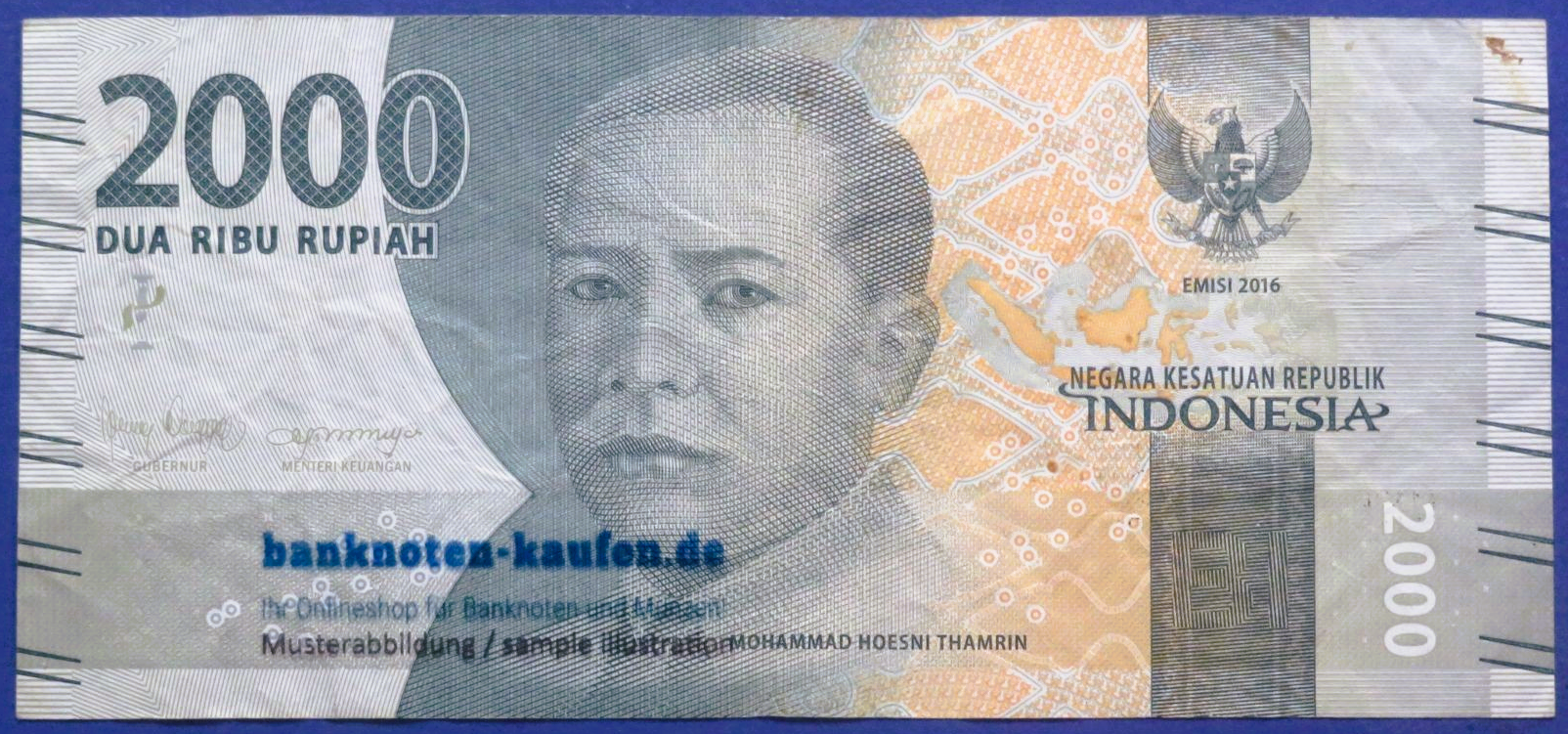 Indonesia - 2,000 Rupiah, 2016, circulated (USED / F), P-155