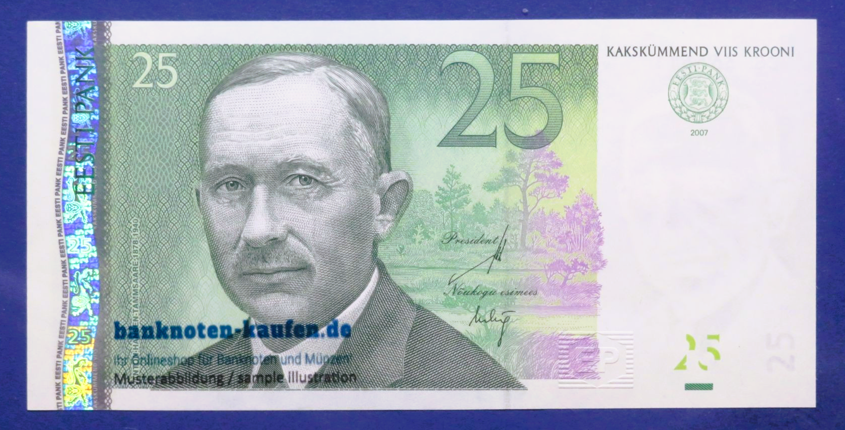 Estonia, 25 Krooni, 2007, uncirculated (UNC), P-87b