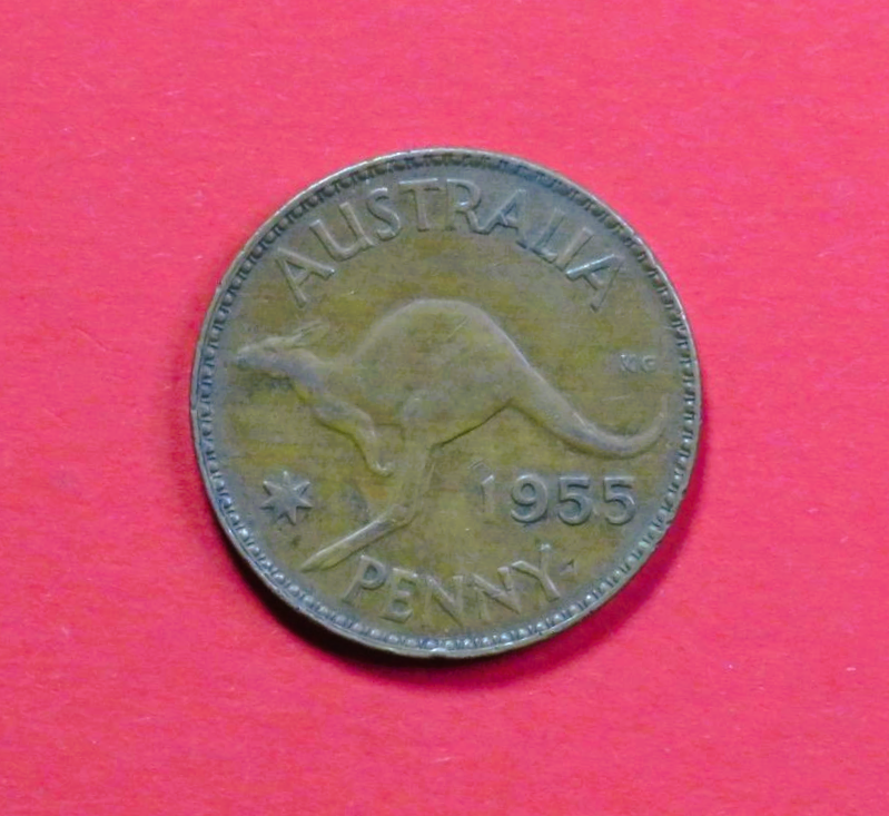 Australia, 1 Penny, 1955-1964, circulated (USED / vf), Elizabeth II.