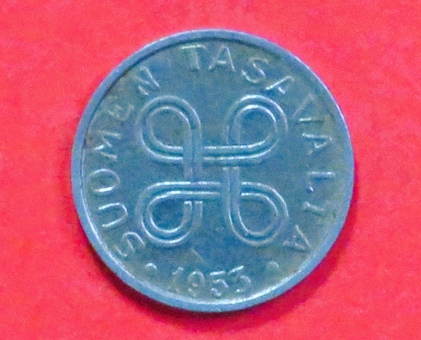 Finnland:  1 Markka, 1953, gebraucht (used / ss), # 38