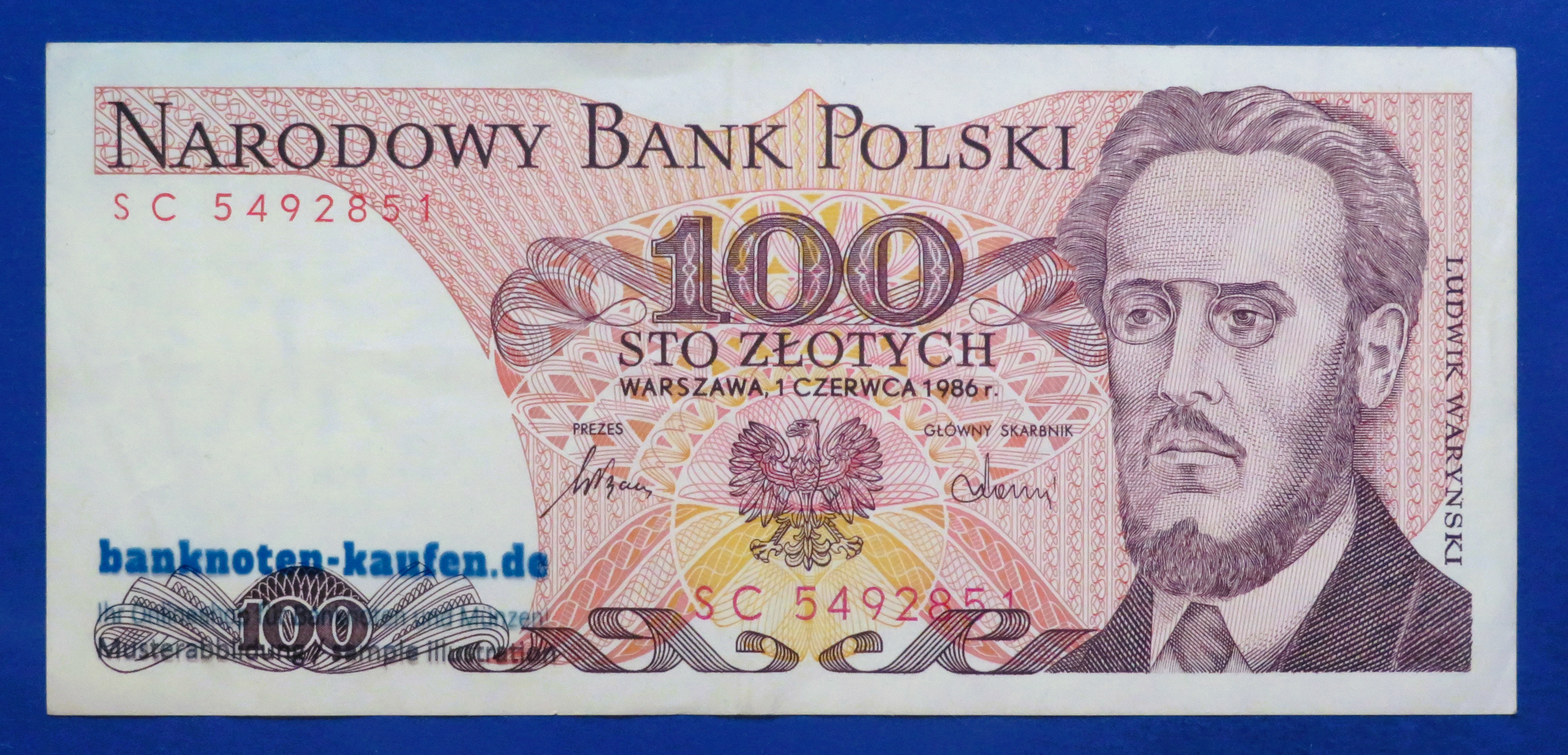 Poland, 100 Zloty, 1986, circulated (USED / VF+), P-143e