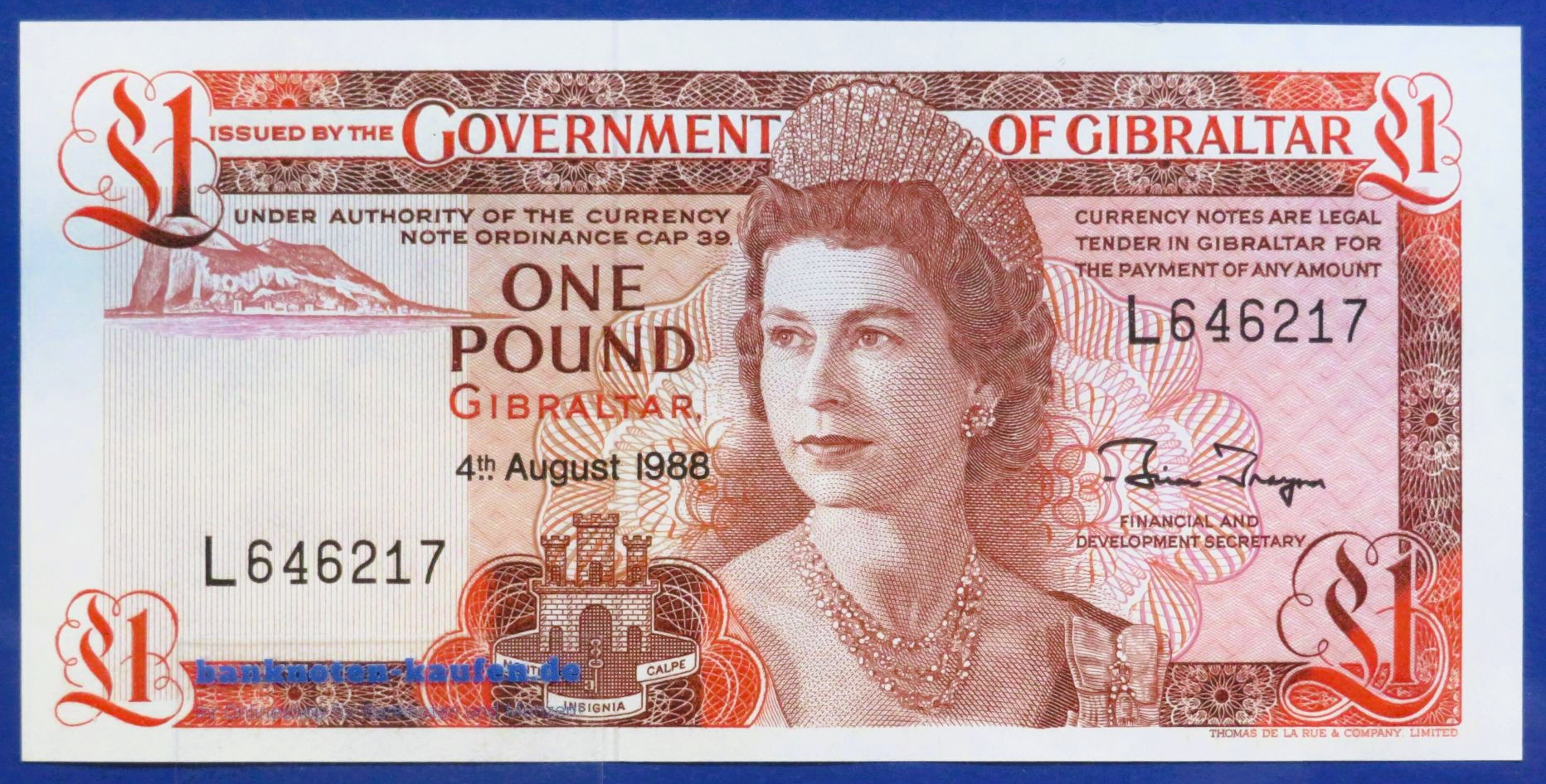 Gibraltar, 1 Pound, 1988, uncirculated (UNC), P-20e