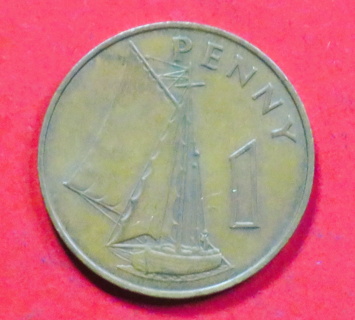 Gambia, 1 Penny, 1966, gebraucht (used / ss), # 1