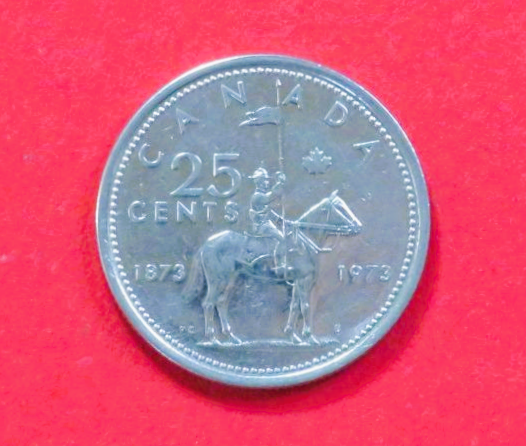 Canada:  25 Cents, 1973, circulated (used / vf), Commemorative issue, # 78