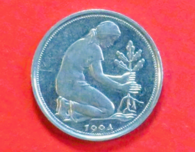 Bundesrepublik Deutschland: 50 Pfennig, 1972-2001, gebraucht (used / ss-vz), # 107.2