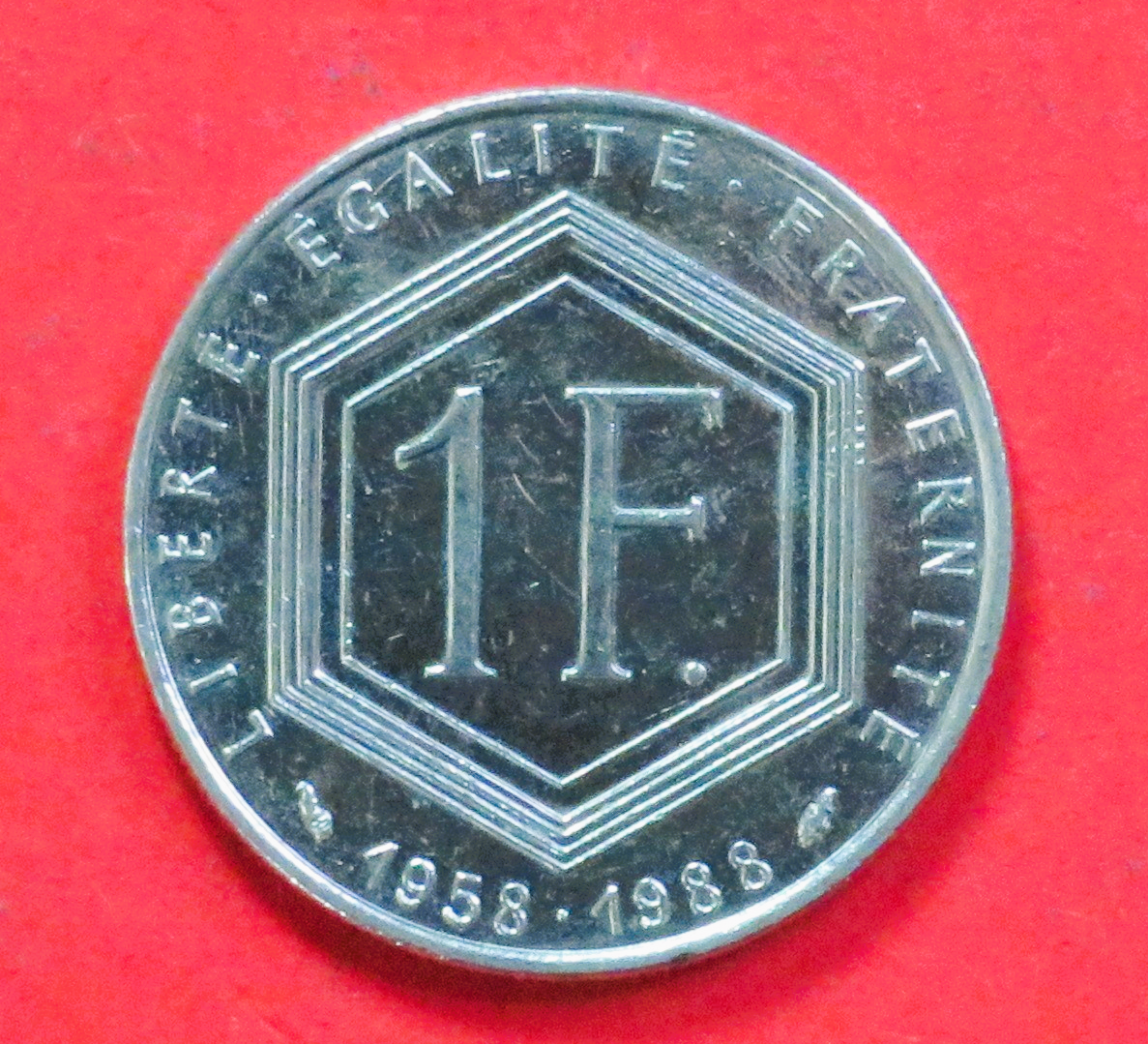 Frankreich:  1 Franc, 1988, gebraucht (used / ss+), Gedenkausgabe, # 256
