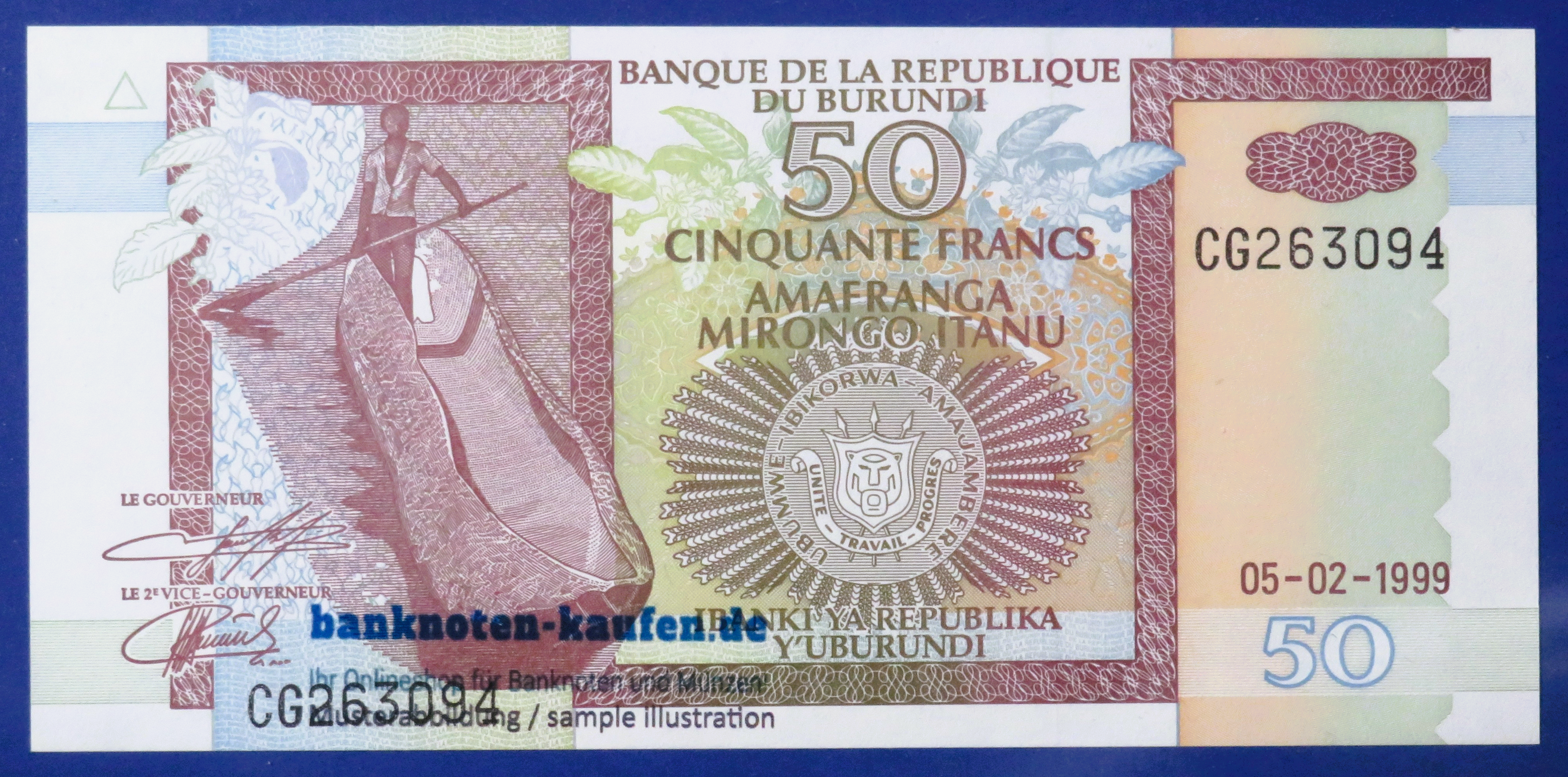 Burundi, 50 Francs, 1999, uncirculated (UNC), P-36b