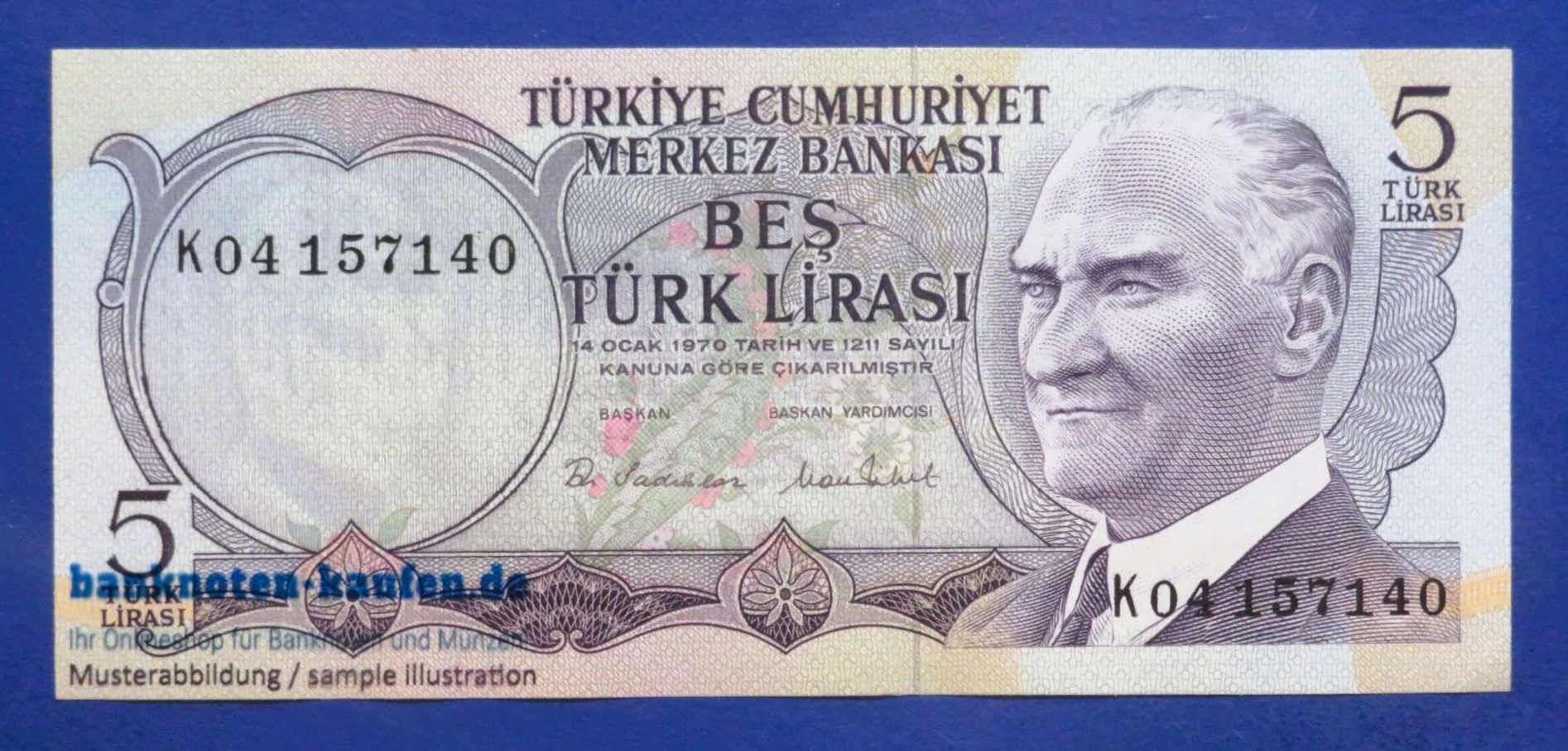 Turkey, 5 Lira, 1976ND, about uncirculated (AU), P-185