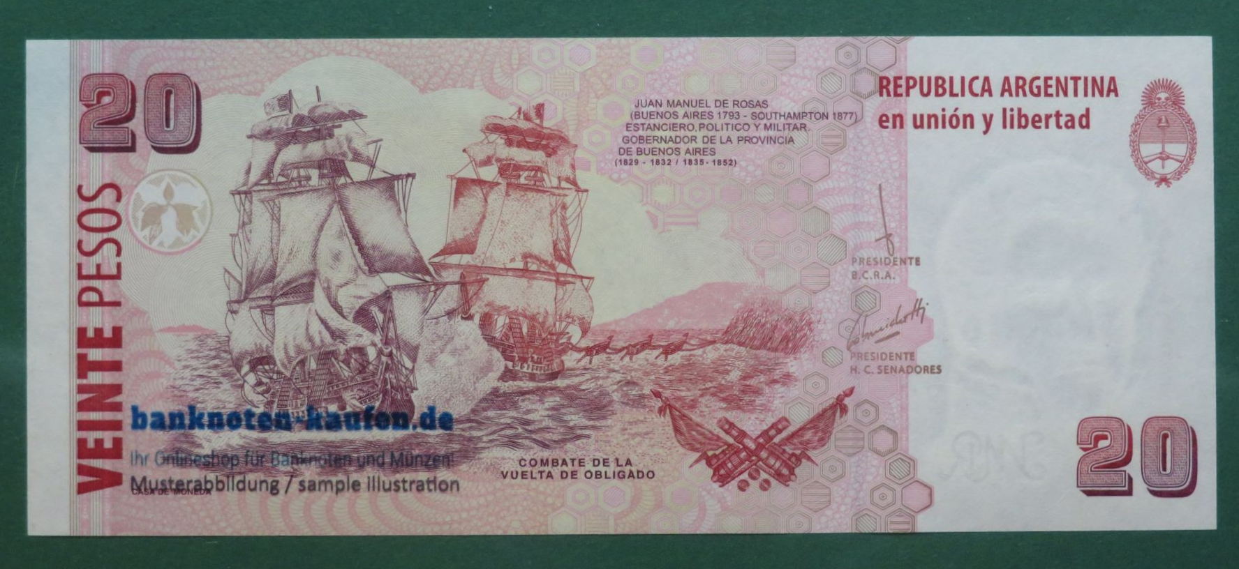 Argentina, 20 Pesos, 2003ND, about uncirculated (AU), P-355
