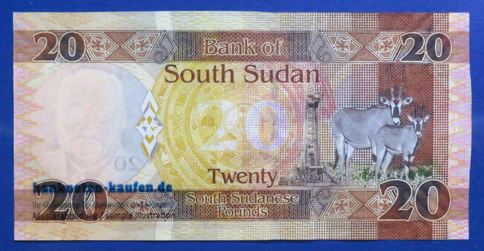 Südsudan, 20 Pounds, 2015, kassenfrisch (UNC), P-13a