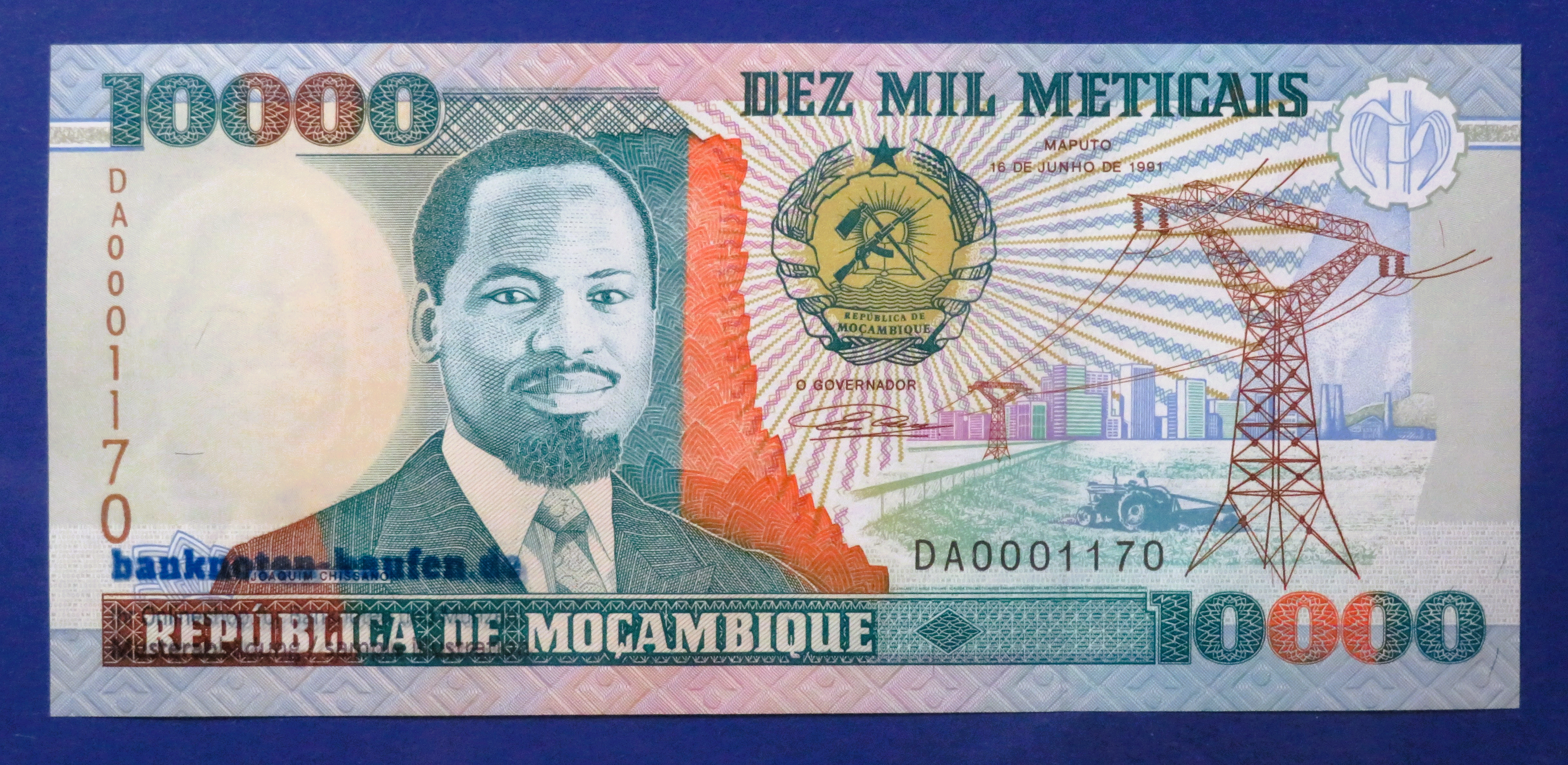 Mozambique - 10,000 Meticais, 1991, uncirculated (UNC), P-137