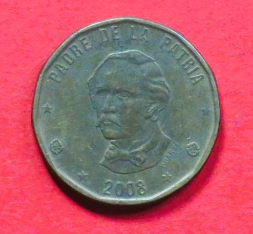Dominikanische Republik: 1 Peso, 2008-2016, gebraucht (used / ss), # 102b