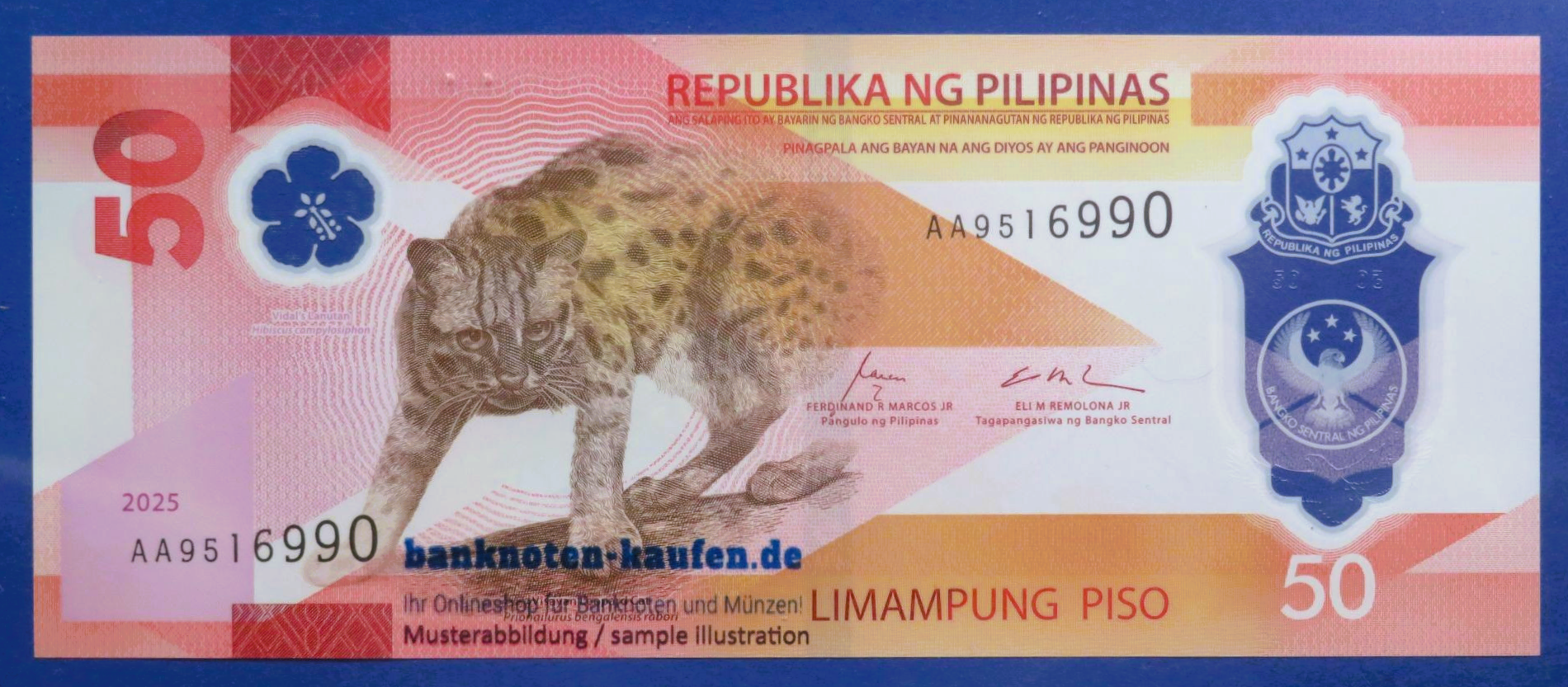 Philippinen, 50 Piso, 2025, kassenfrisch (UNC), Polymer, P-237a