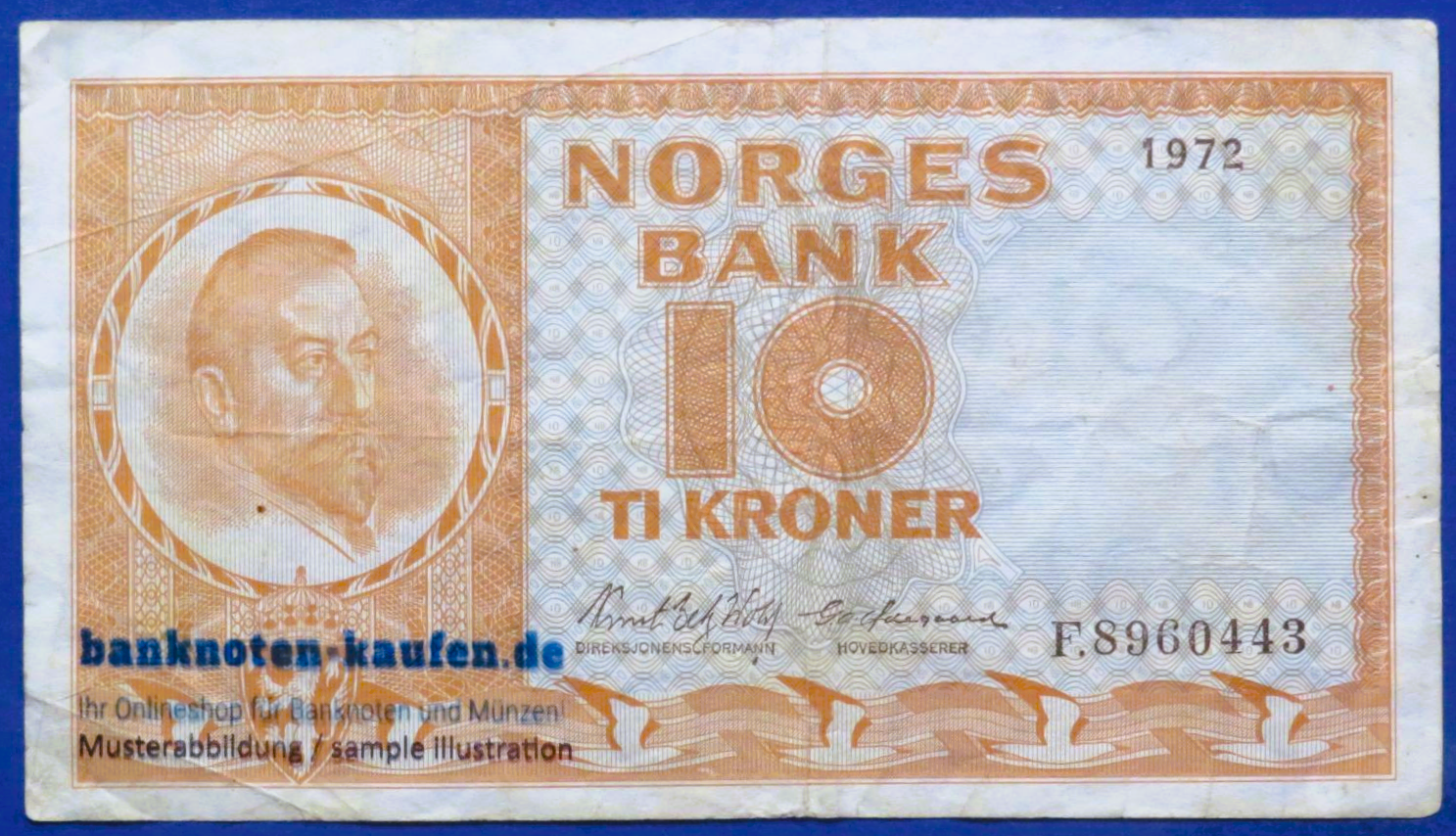 Norwegen, 10 Kroner, 1972, gebraucht (USED / VF-), P-31f