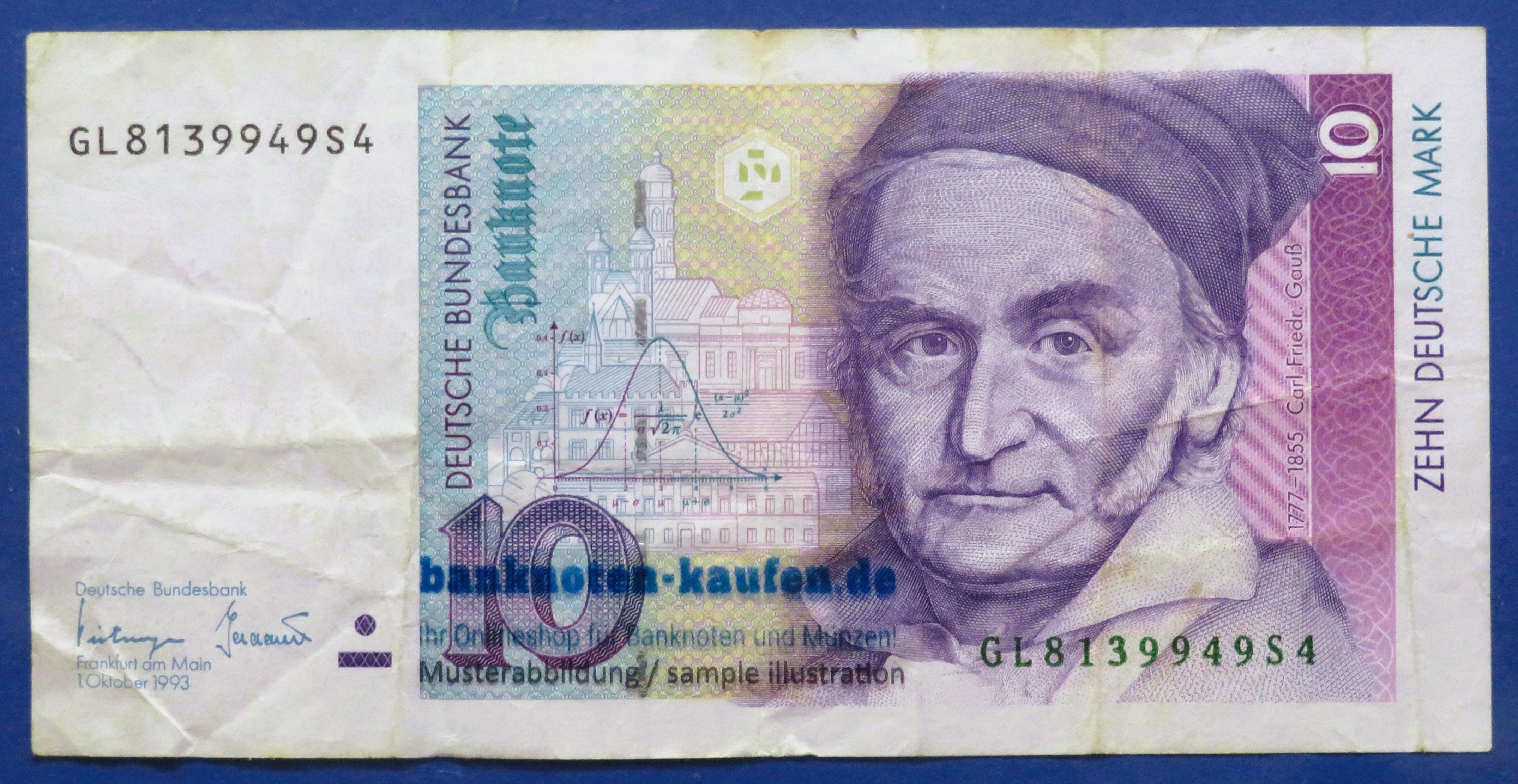 Germany-Federal Republic, 10 Deutsche Mark, 1993, circulated (USED / F), P-38c
