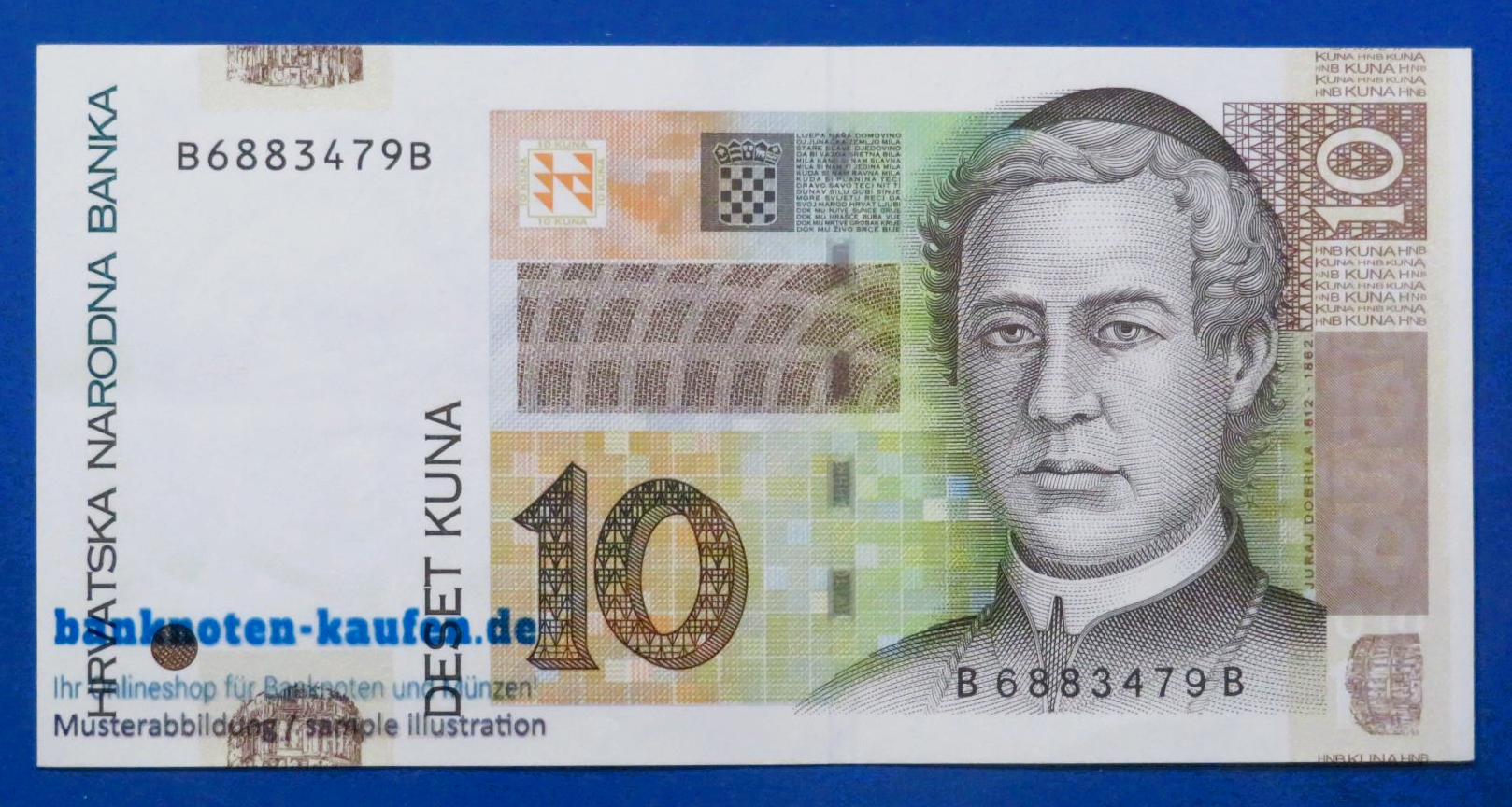 Croatia, 10 Kuna, 2012, circulated (USED / XF), P-38b
