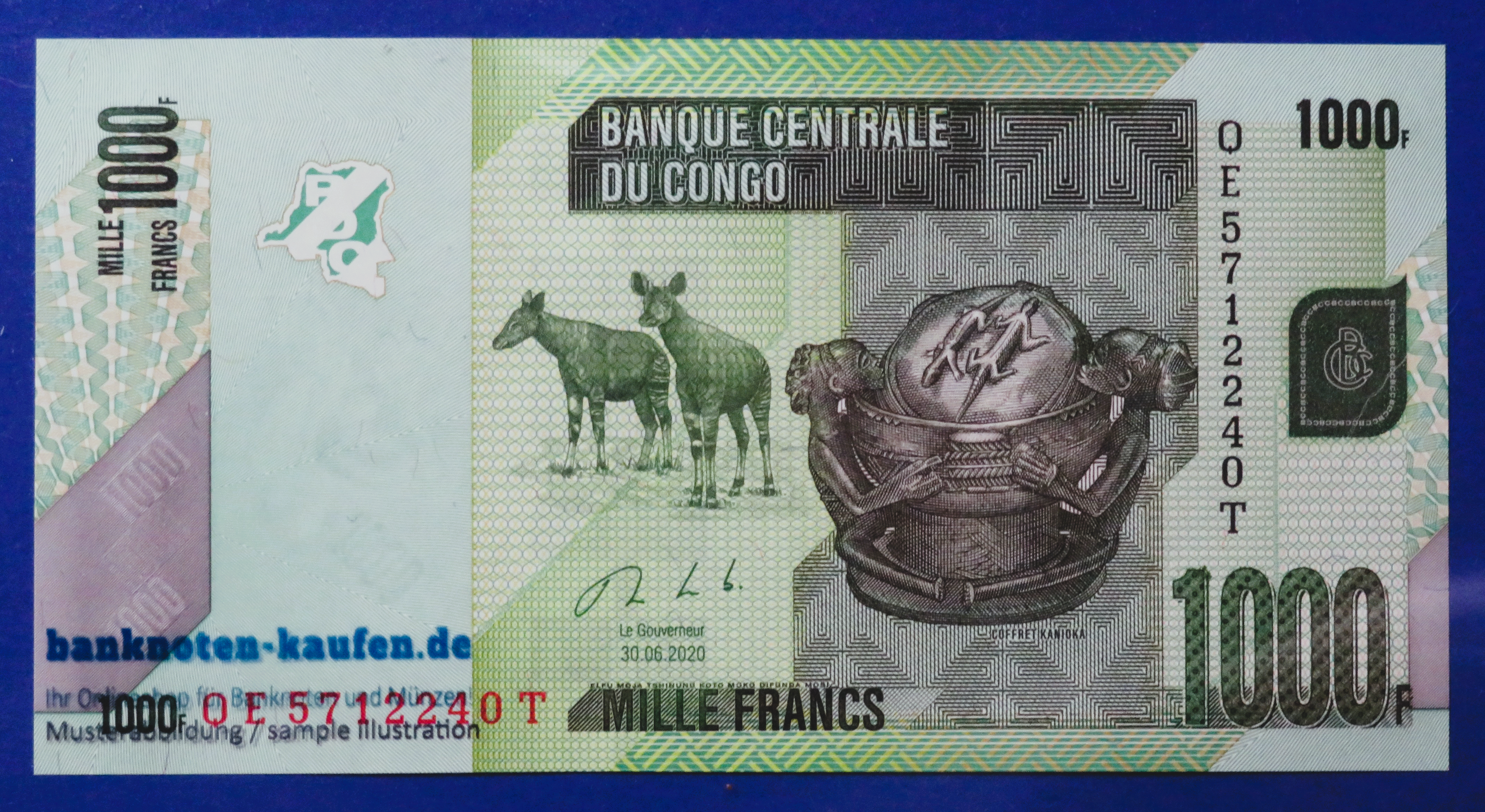 Congo D.R. - 1,000 Francs, 2020, uncirculated (UNC), P-101