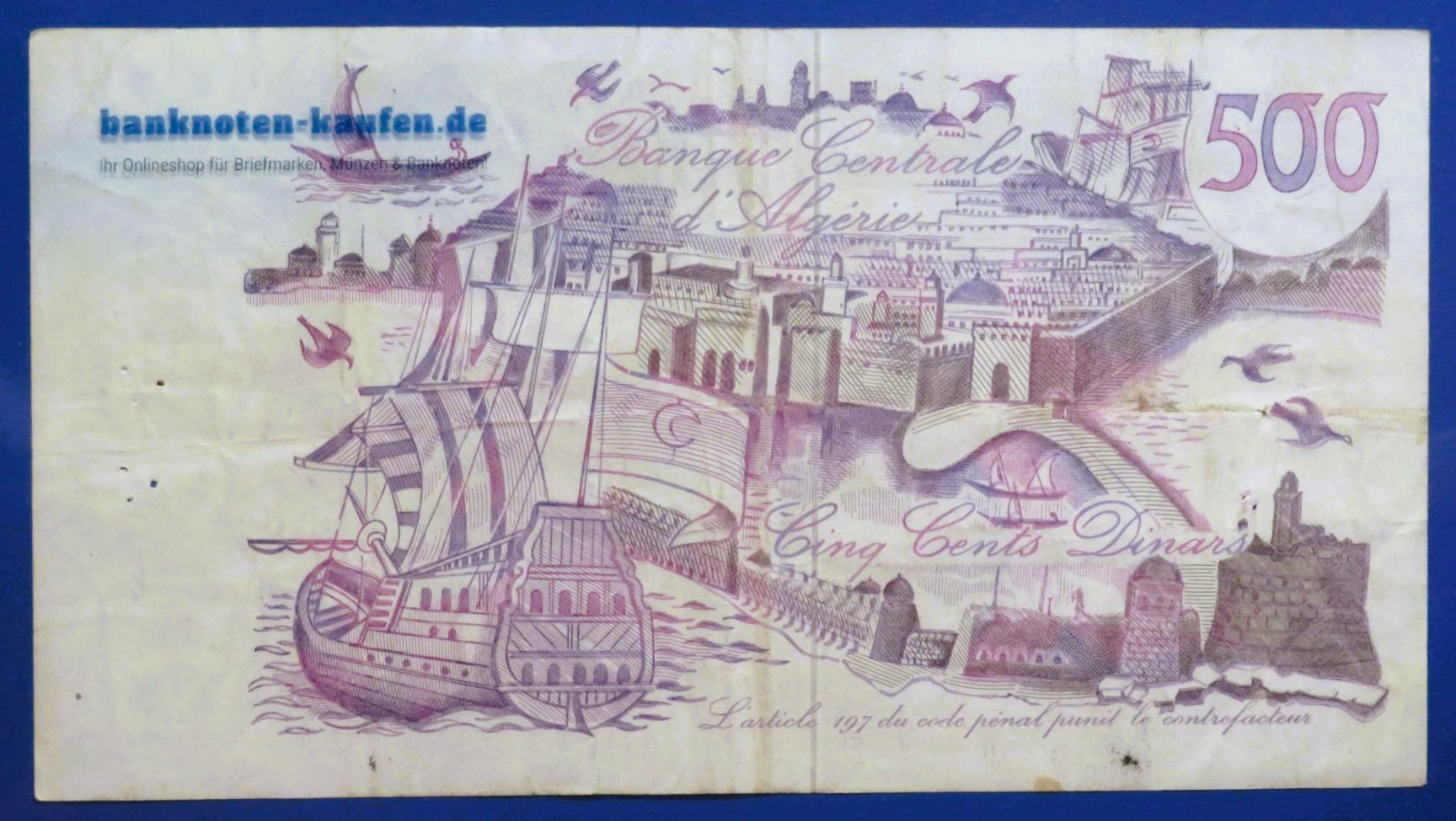 Algeria, 500 Dinars, 1970, circulated (USED / F), P-129