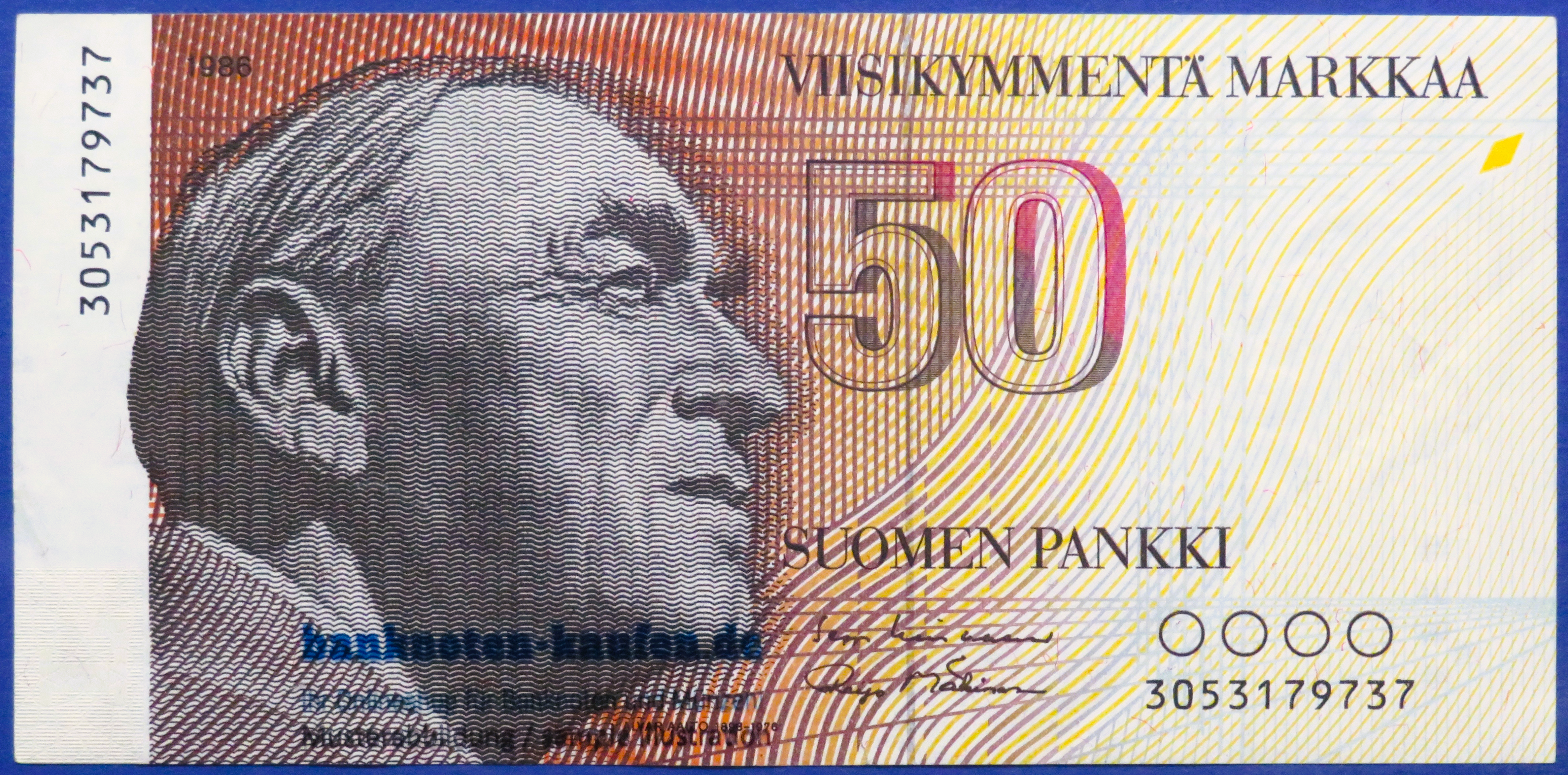 Finnland, 50 Markkaa, 1986, gebraucht (USED / VF), P-114