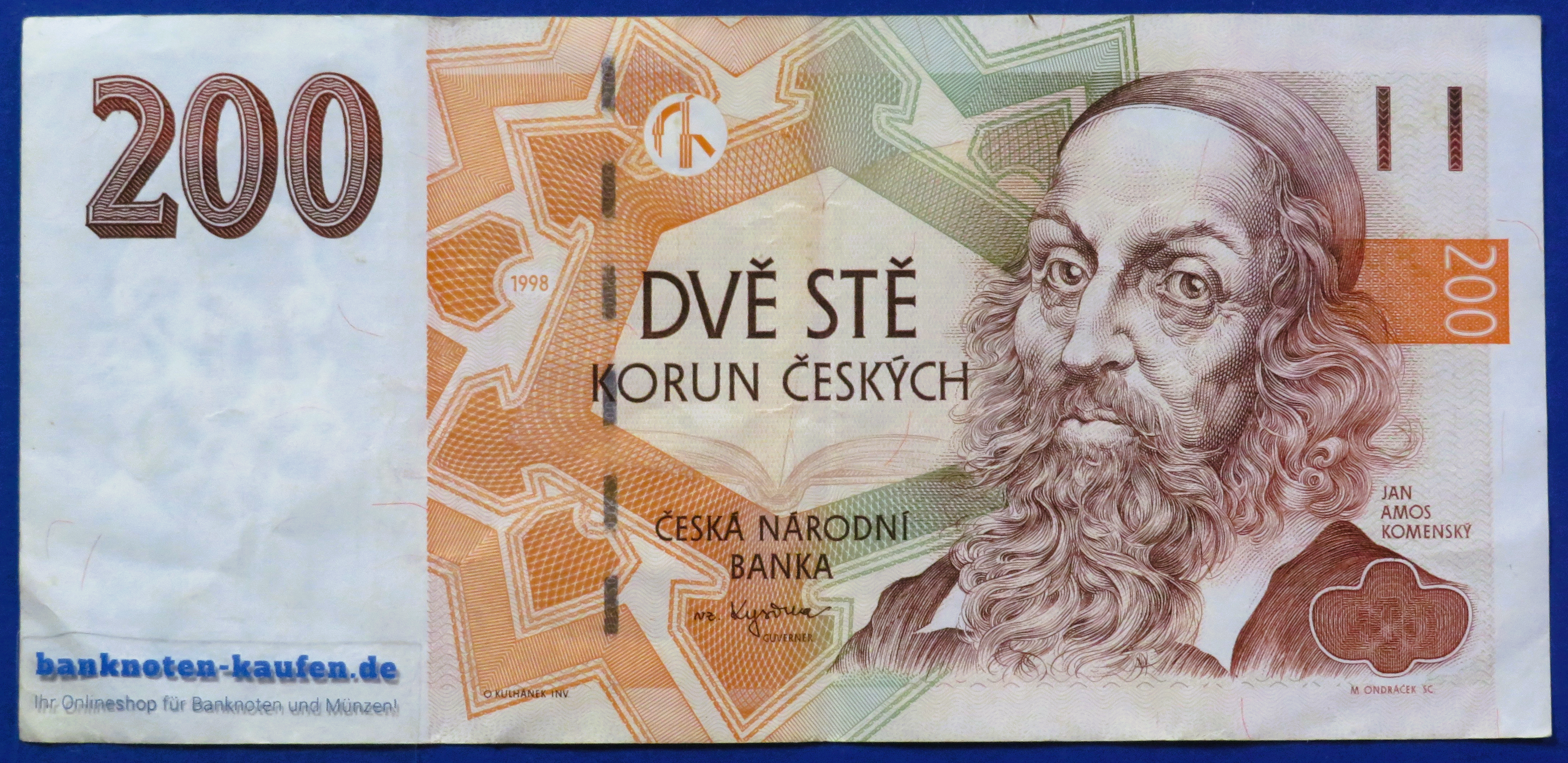 Czech Republic, 200 Korun, 1998,  circulated (USED / VF), P-19b