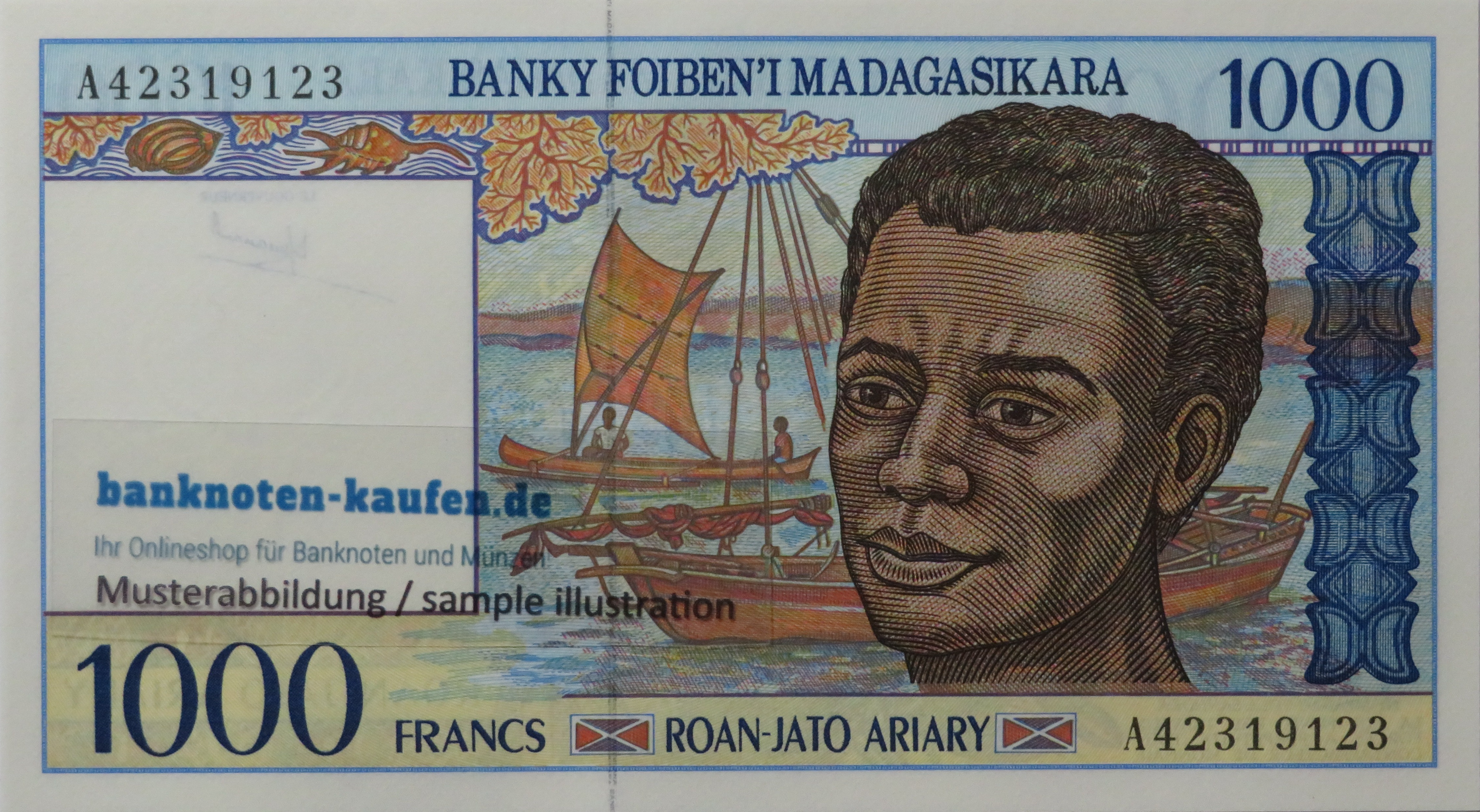 Madagascar - 1,000 Francs, 1994ND, uncirculated (UNC), P-76