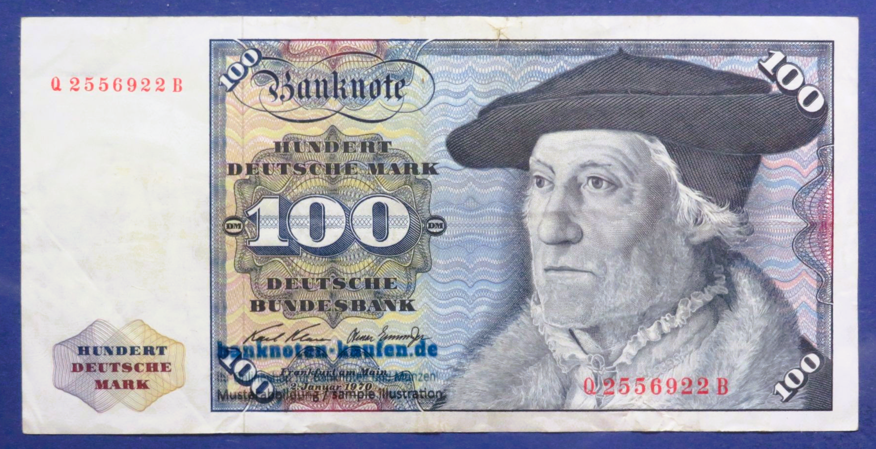 Germany-Federal Republic, 100 Deutsche Mark, 1970, circulated (USED / F+), P-34a