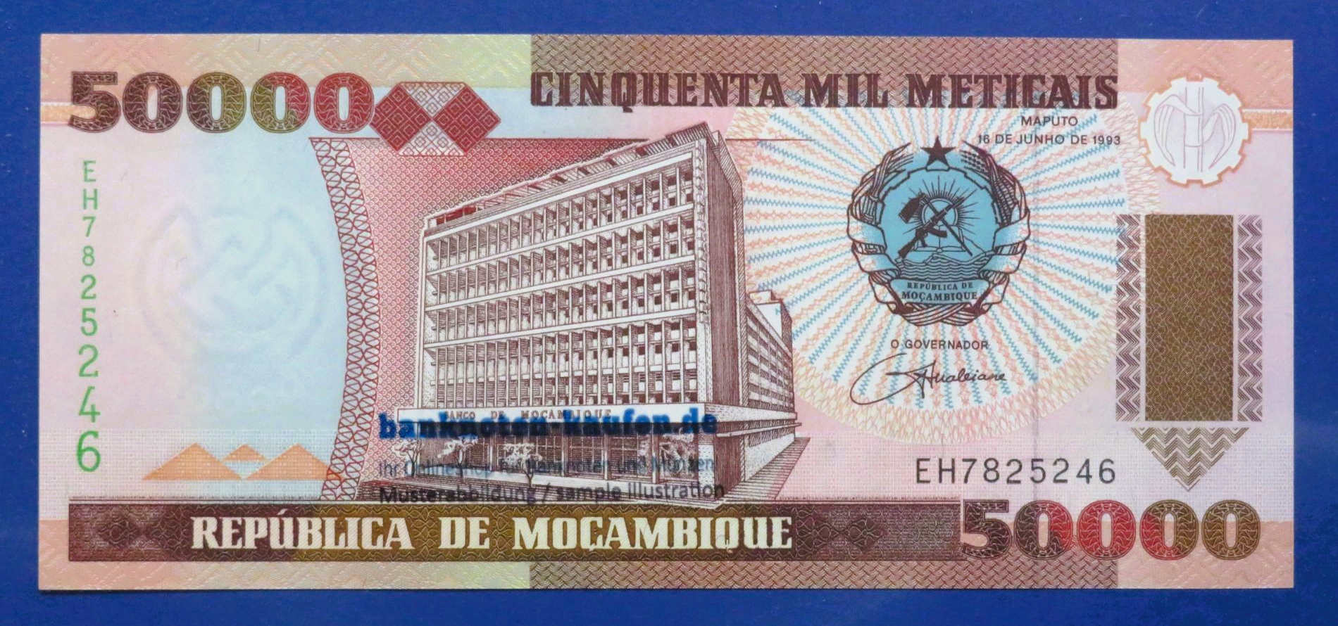 Mosambik, 50.000 Meticais, 1993, kassenfrisch (UNC), P-138