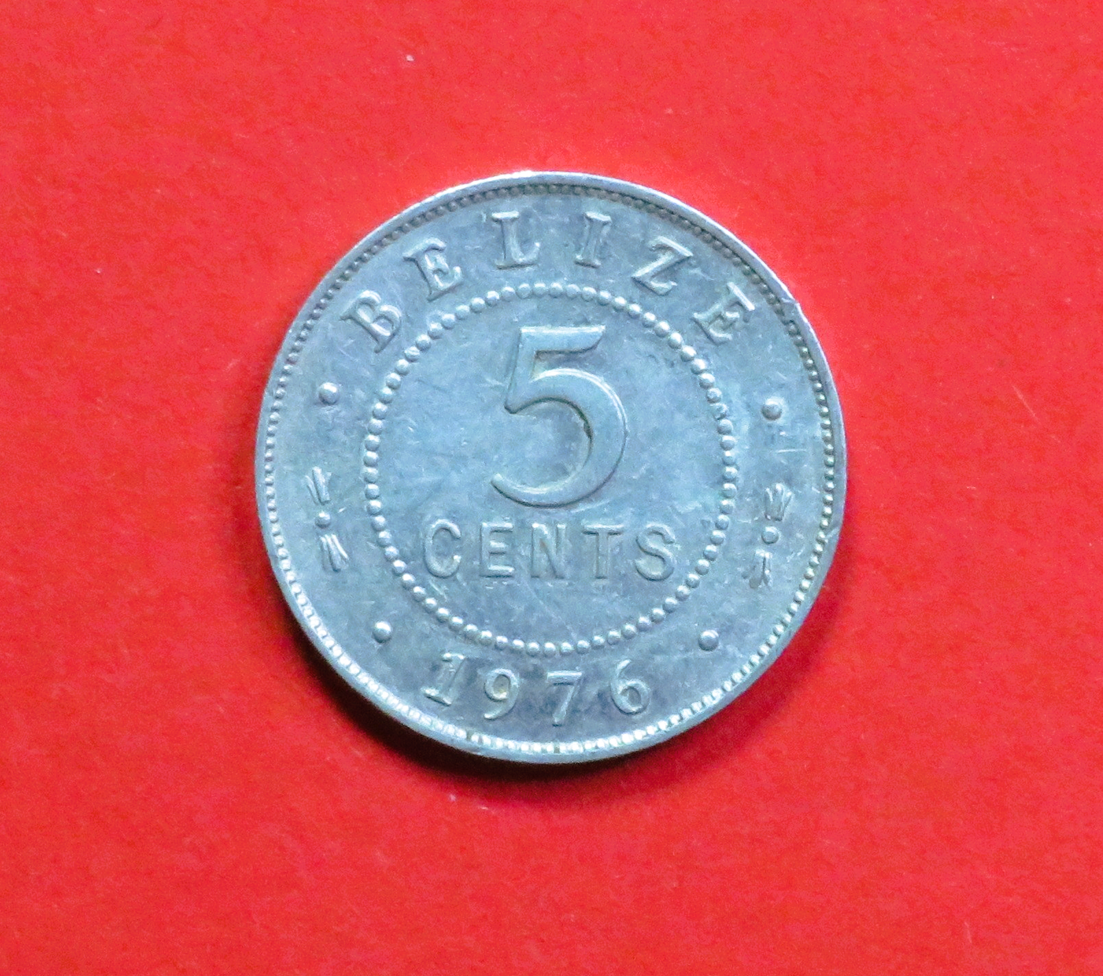 Belize:  5 Cents, 1976+, circulated (used / ss)
