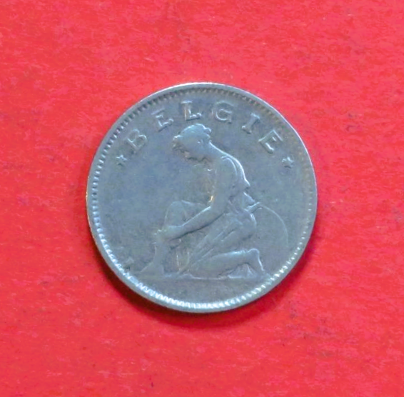 Belgien:  50 Centiemen (NL-Version), 1923-1934, gebraucht (USED / ss)