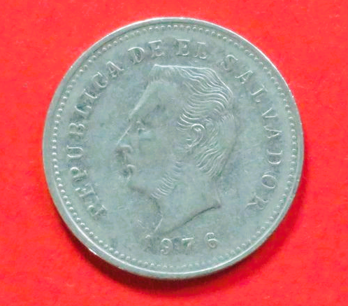 El Salvador: 5 Centavos, 1976, gebraucht (used / ss), # 36a