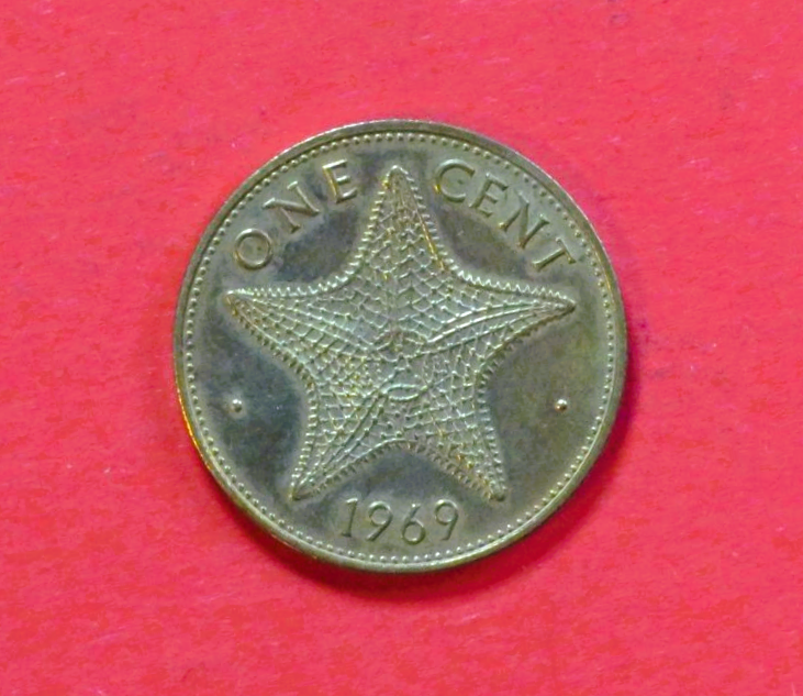 Bahamas: 1 Cent, 1966-1969, circulated (USED / vf)