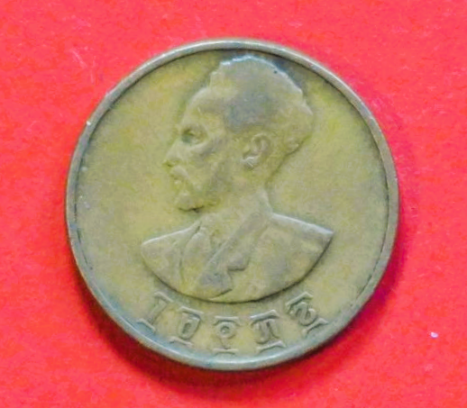Äthiopien: 5 Santeem, 1944, gebraucht (used / ss), # 29