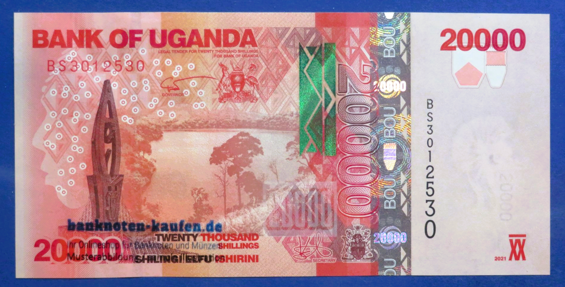 Uganda - 20,000 Shillings, 2021, uncirculated (UNC), P-53f