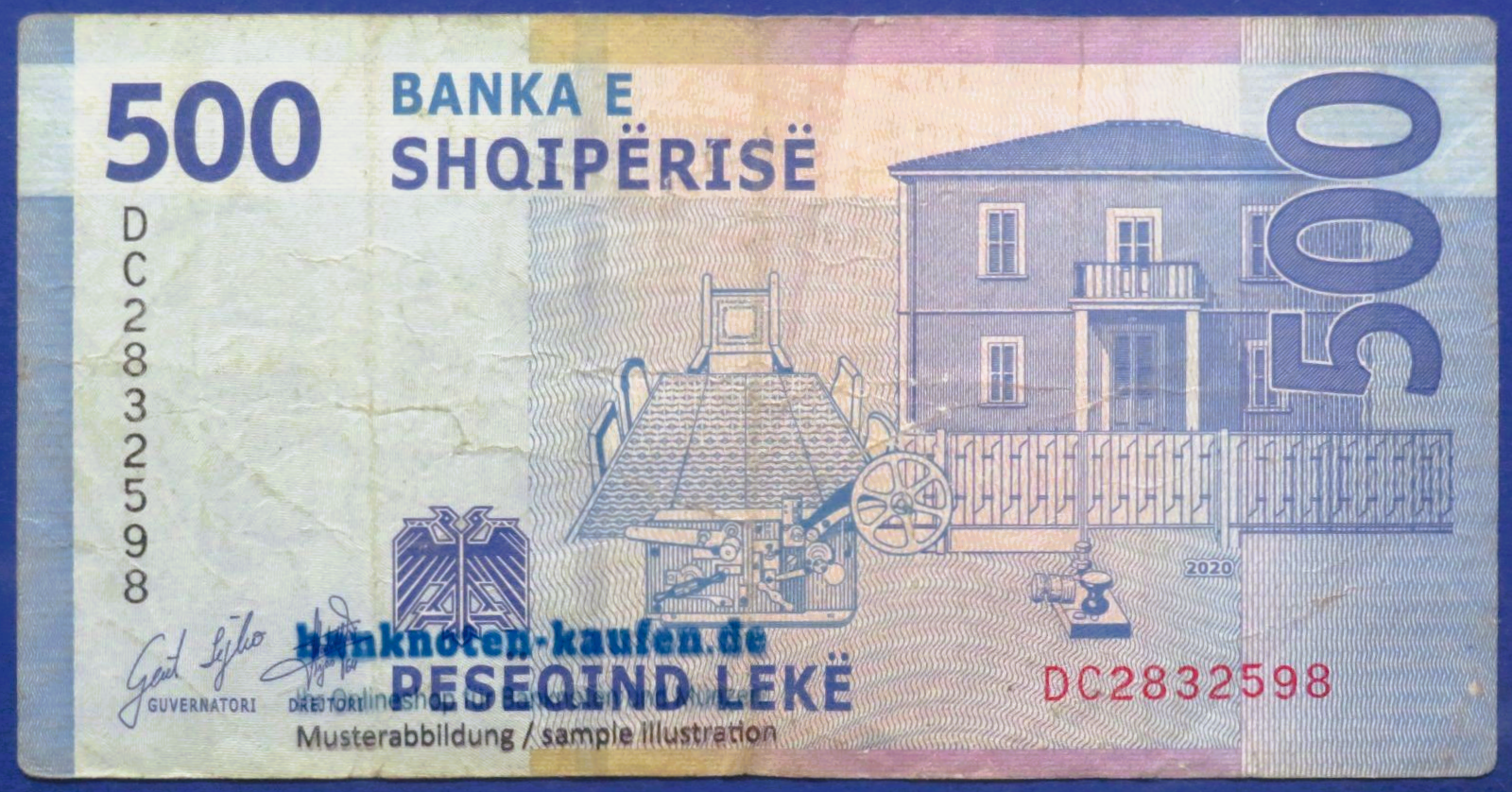 Albanien, 500 Leke, 2020, gebraucht (USED / F), P-77