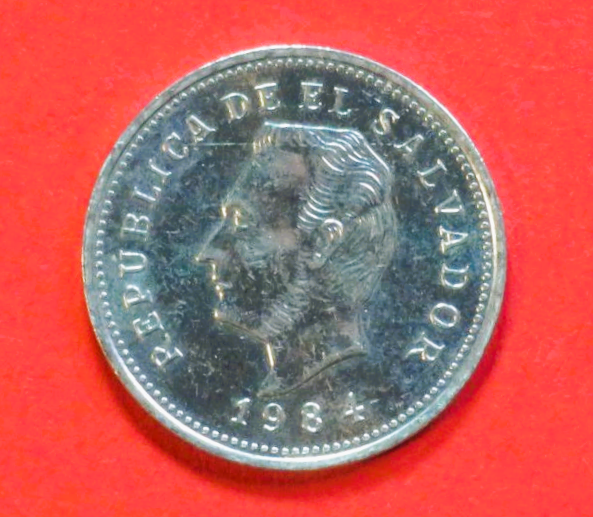 El Salvador: 5 Centavos, 1984, gebraucht (used / vz), # 36b
