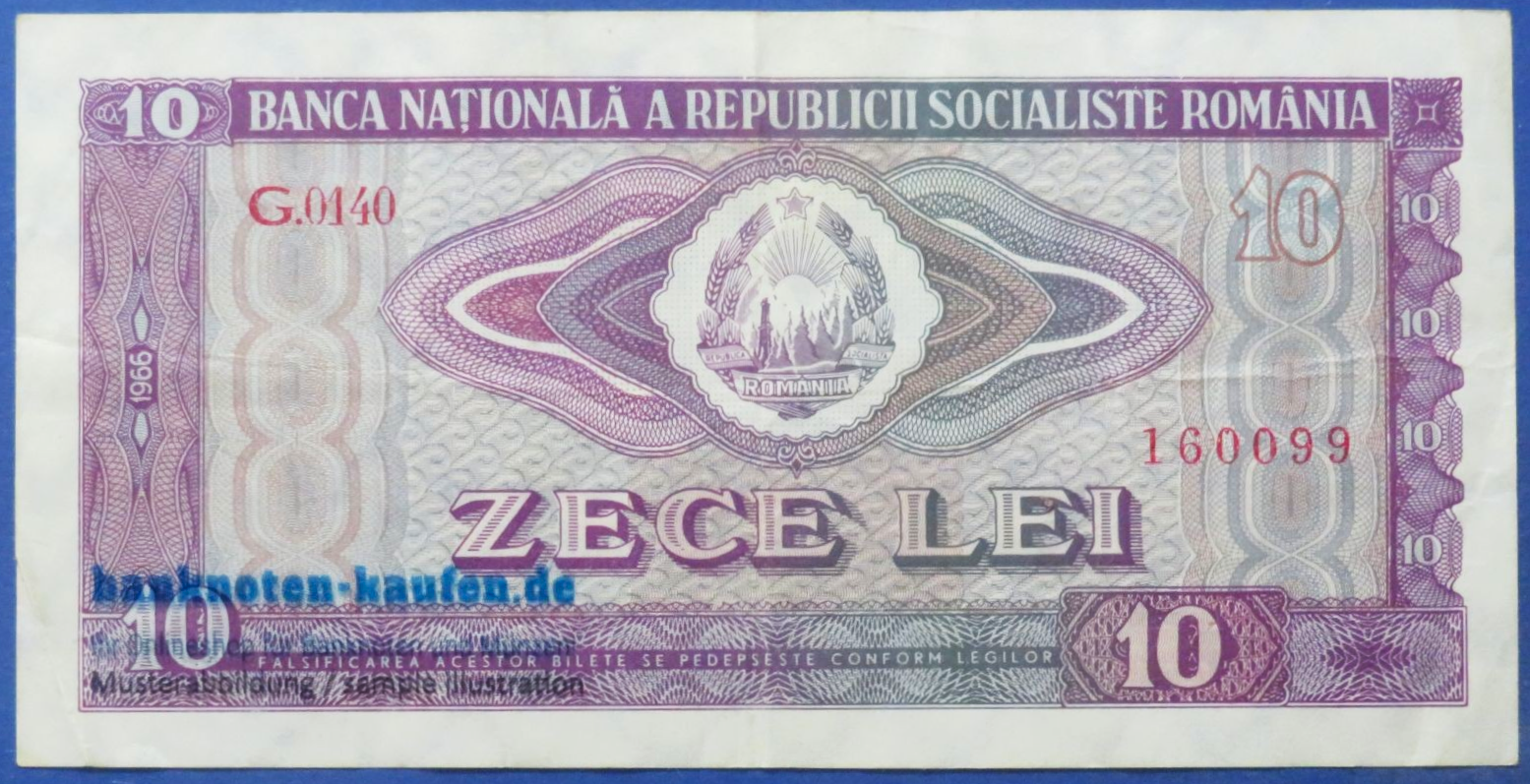Rumänien, 10 Lei, 1966, gebraucht (USED / VF), P-94