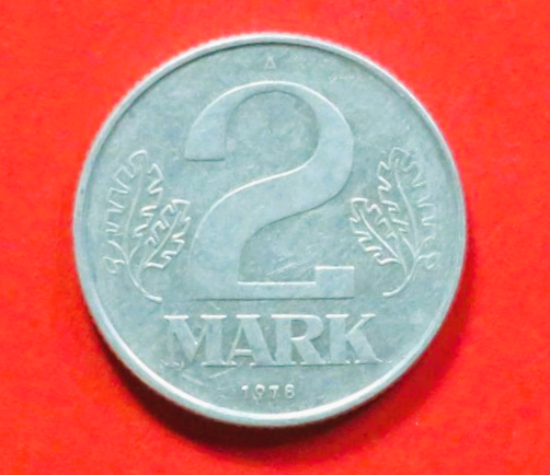 DDR: 2 Mark, 1972-1990, gebraucht (used / ss+), # 16