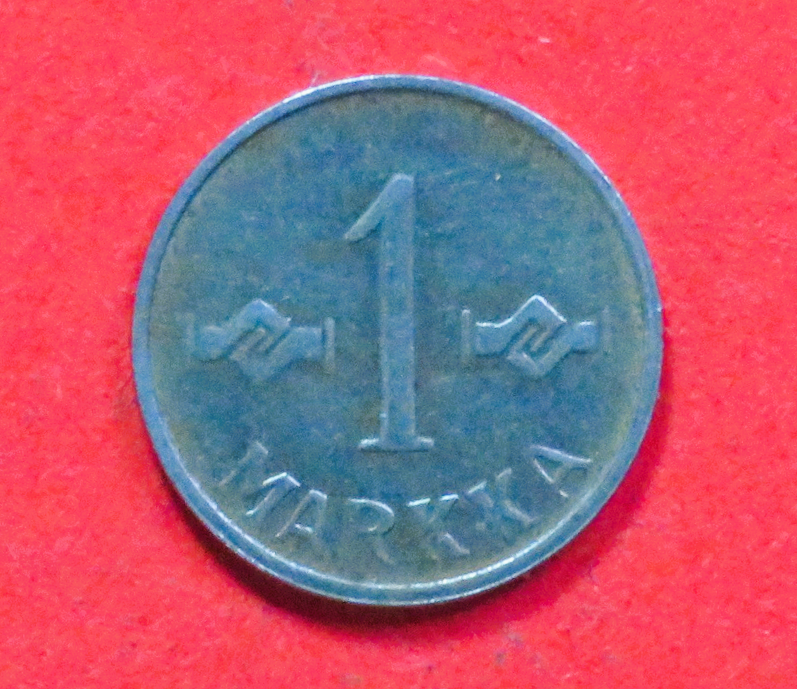 Finnland:  1 Markka, 1953, gebraucht (used / ss), # 38
