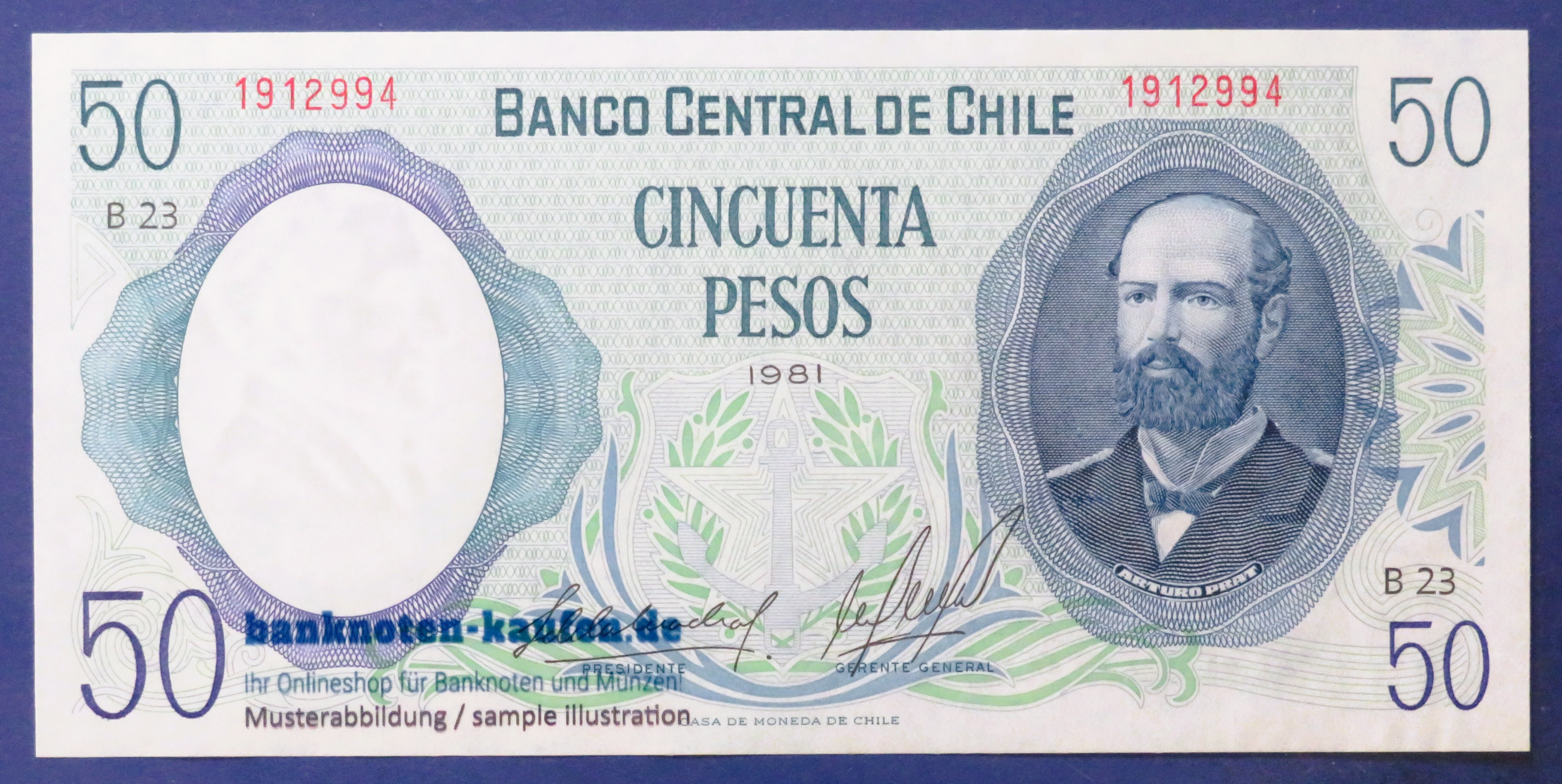 Chile, 50 Pesos, 1981, about uncirculated (AU), P-151