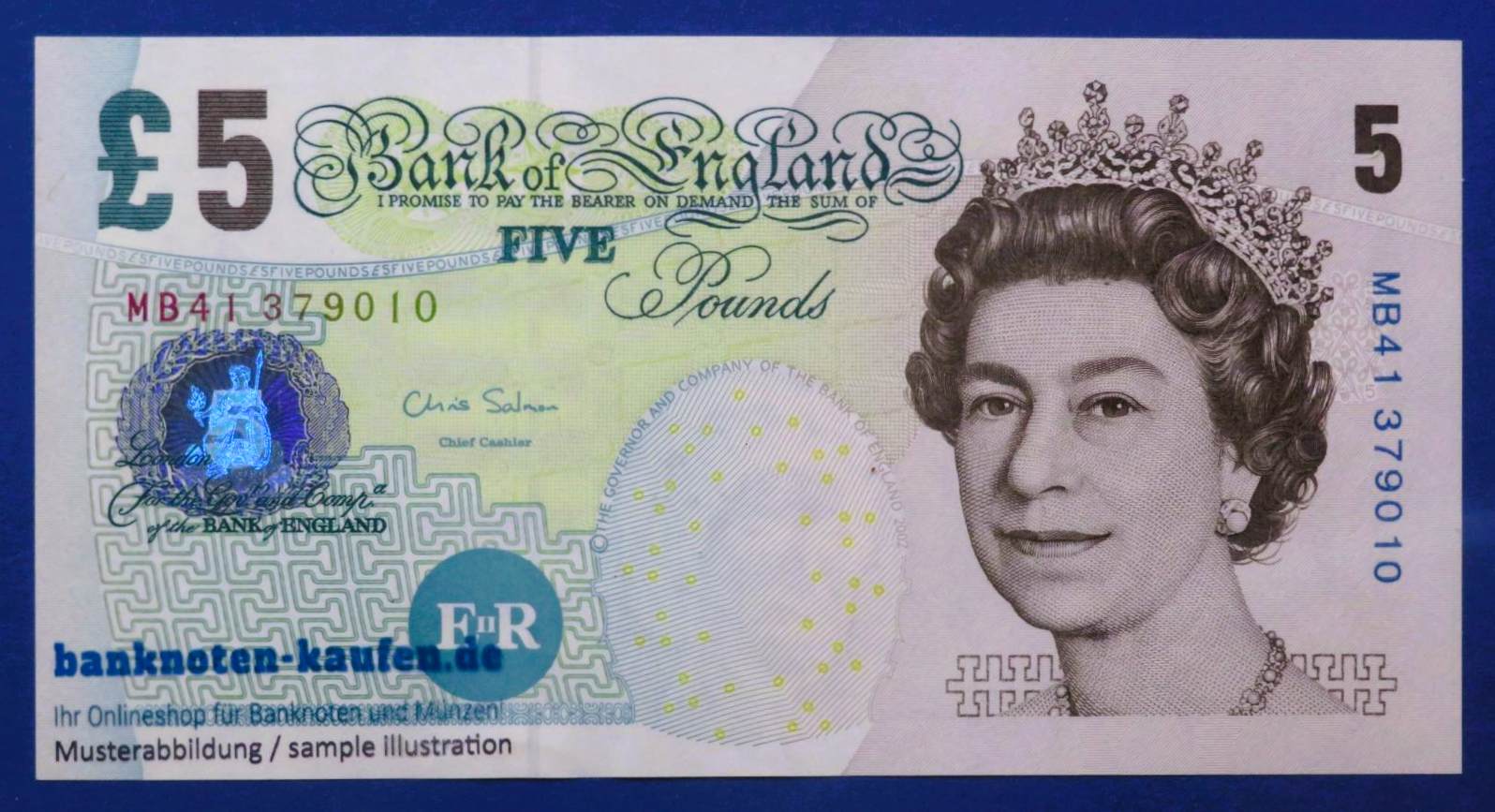 Great Britain, 5 Pounds, 2002, uncirculated (UNC), P-391d
