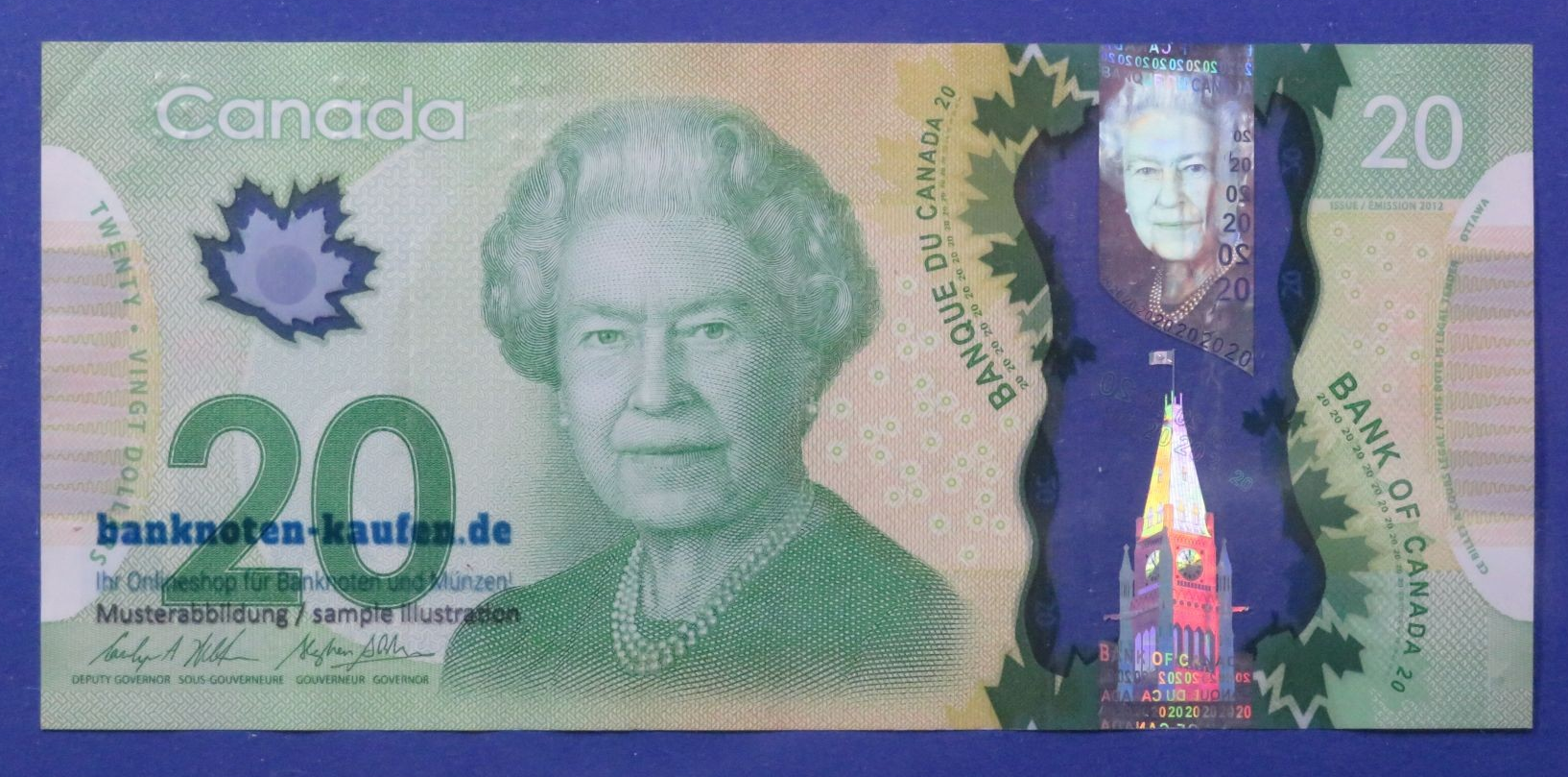 Canada, 20 Dollars, 2012, circulated (USED / VF), Polymer, P-108