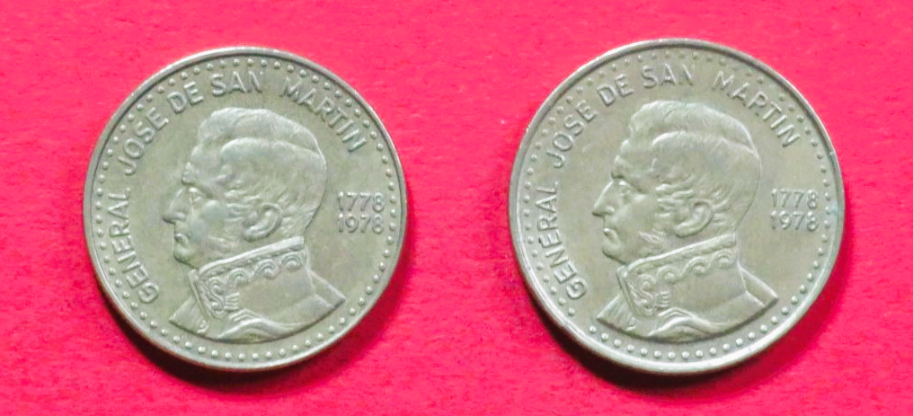 Argentina - Set 8:  50/100 Pesos, 1978-1979, circulated (used / vf), Commemorative issue, # 81-82
