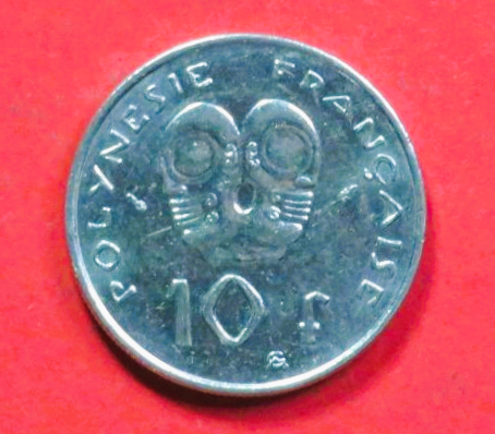 französisch Polynesien: 10 Francs, 1972+, gebraucht (used / ss), # 15
