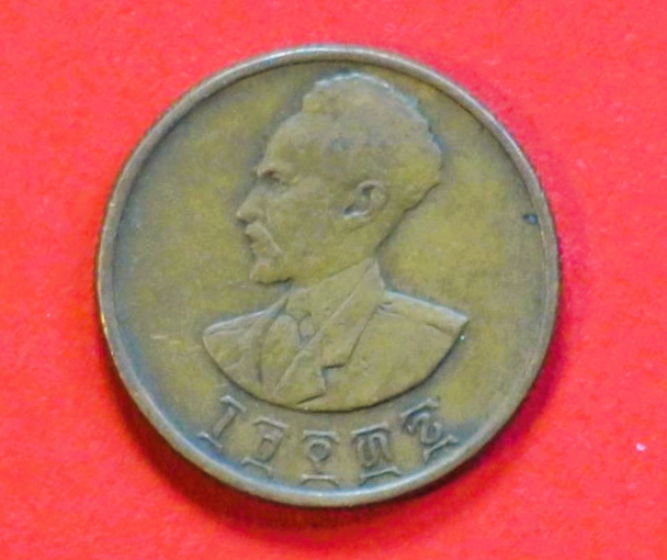 Äthiopien: 10 Santeem, 1944, gebraucht (used / ss), # 30
