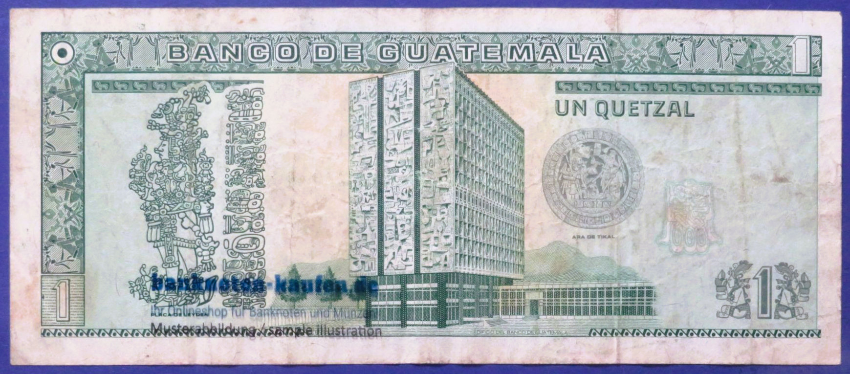 Guatemala, 1 Quetzal, 1992, gebraucht (USED / VF-), P-73c