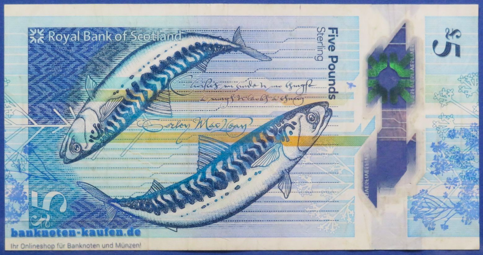 Scotland, 5 Pounds, 2016, circulated (USED / F), Polymer, P-370a