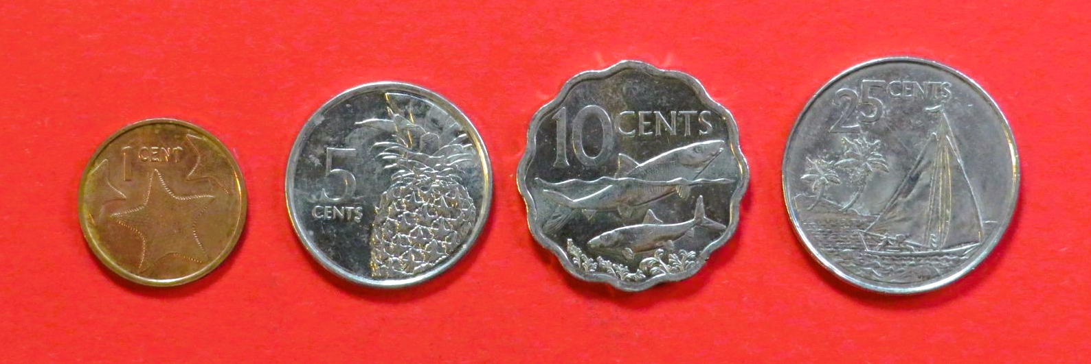 Bahamas - Set 2: 1/5/10/25 Cents, since 2007, circulated (USED / vf)