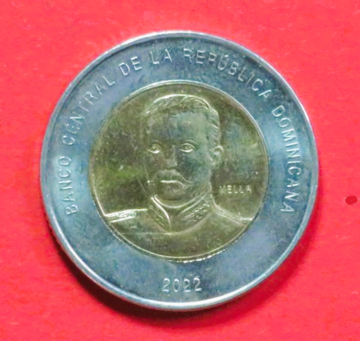 Dominikanische Republik: 10 Pesos dominicanos, 2020+, gebraucht (used / vz)