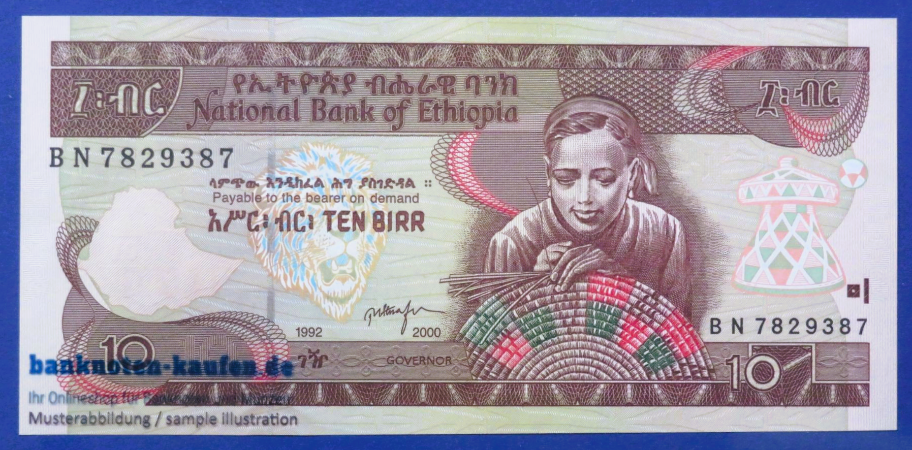 Ethiopia, 10 Birr, 2000, uncirculated (UNC), P-48b